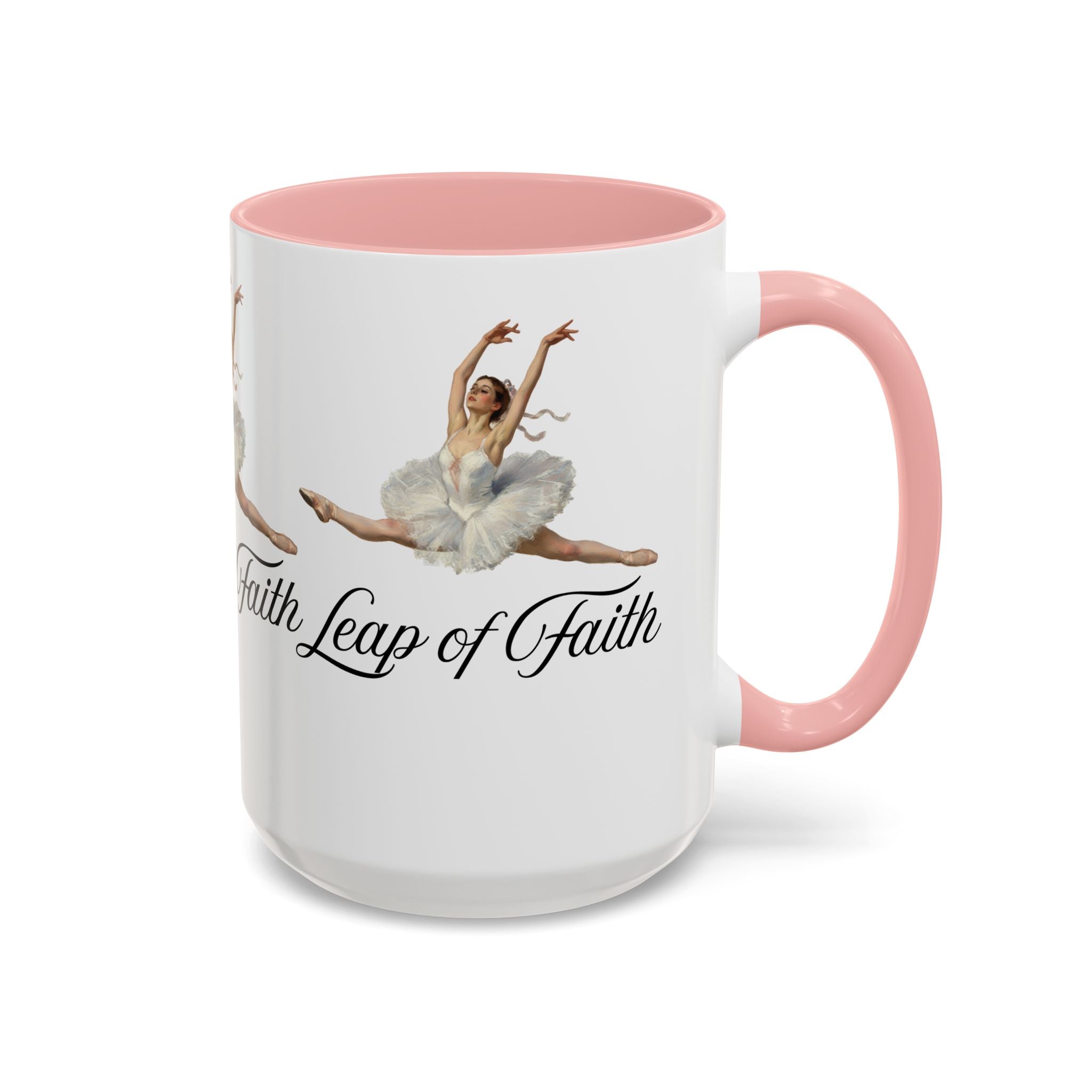 Ballet-Themed Coffee Mug 15 oz : Leap of Faith, Perfect Gift for Dancers, Inspirational Cup for Performers, Motivational Decor, Dance Lover's Mug