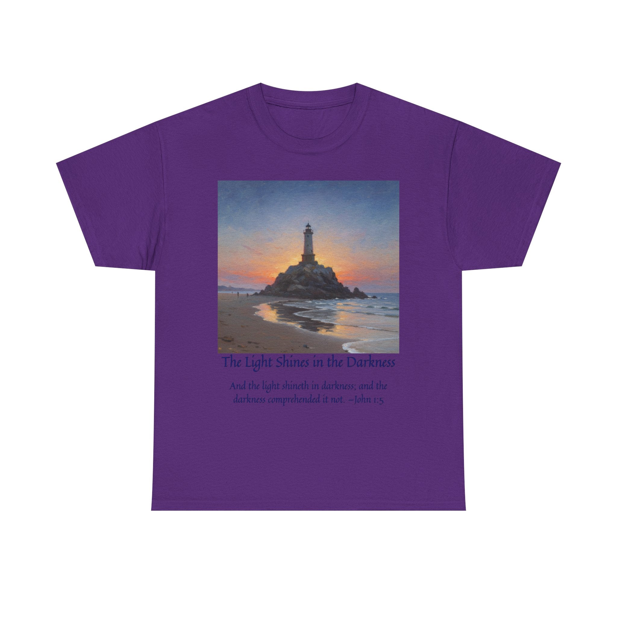 Light in Darkness Unisex Cotton Tee-inspired by Monet, Inspirational Shirt, Bible Verse Tee, Faith-Based Apparel, Perfect Gift for All Occasions