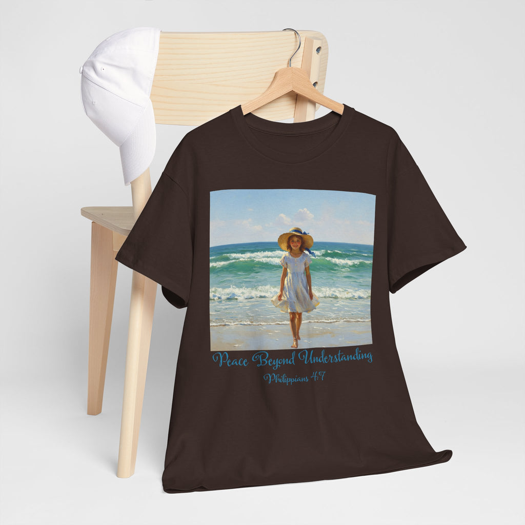 Serene Beach Vibes Tee for Summer Days, Top for Women, Casual Wear, Gifts for Beach Lovers, Vacay Essentials
