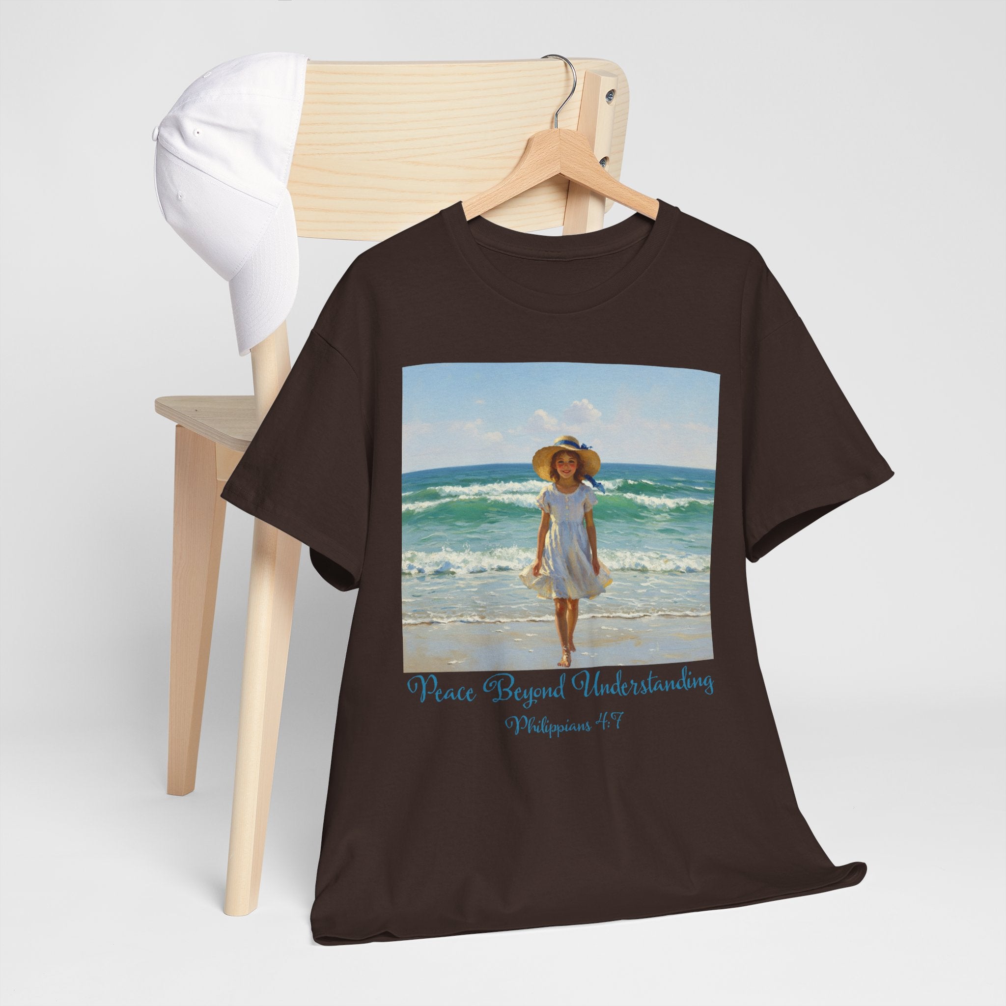 Serene Beach Vibes Tee for Summer Days, Top for Women, Casual Wear, Gifts for Beach Lovers, Vacay Essentials