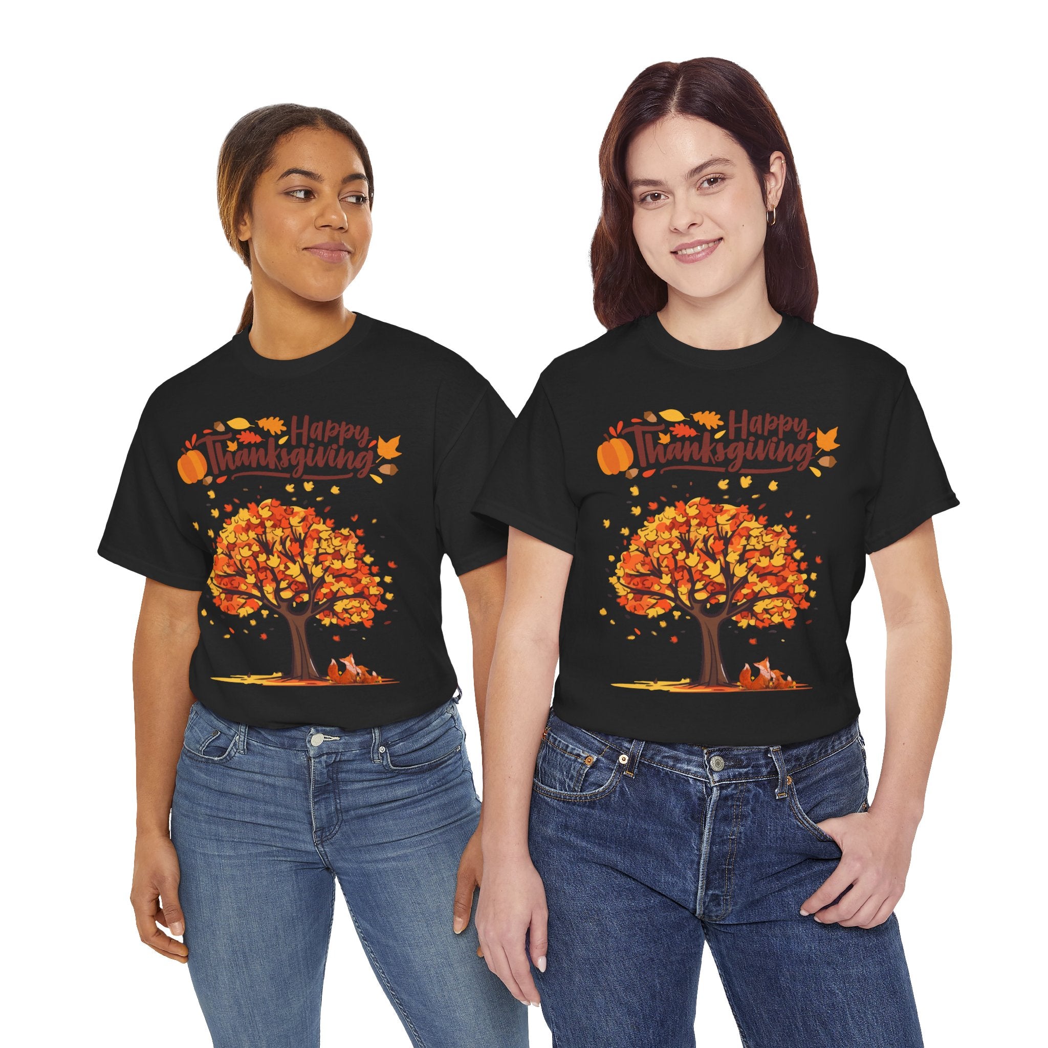 Thanksgiving Tree Tee, Autumn Shirt, Fall Apparel, Family Gathering Top, Seasonal Wear, Thanksgiving Gift