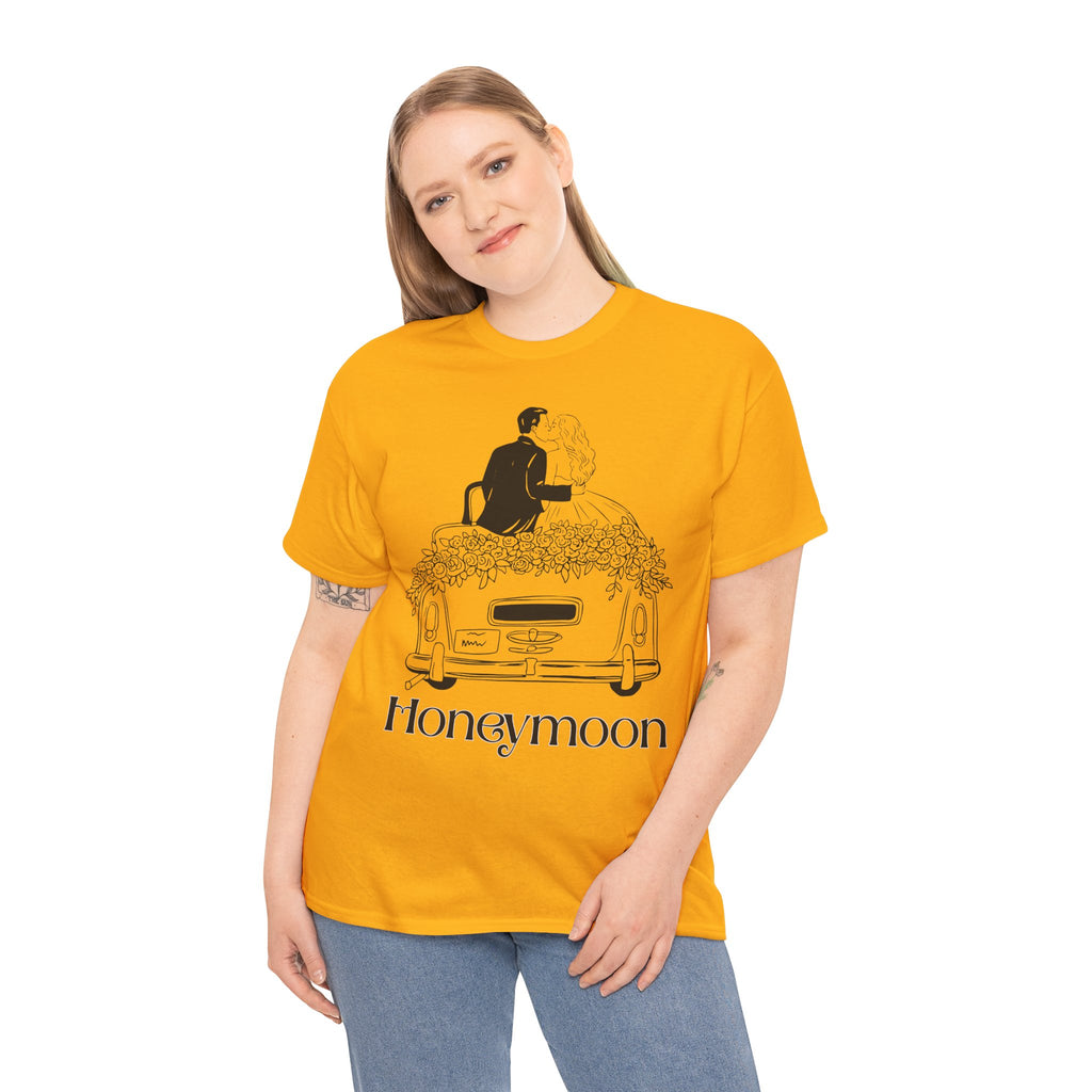 Honeymoon Wedding  T-Shirt, Romantic Couple Shirt, Newlywed Gift, Wedding Celebration Apparel, Typography Tee, Unisex Cotton Top