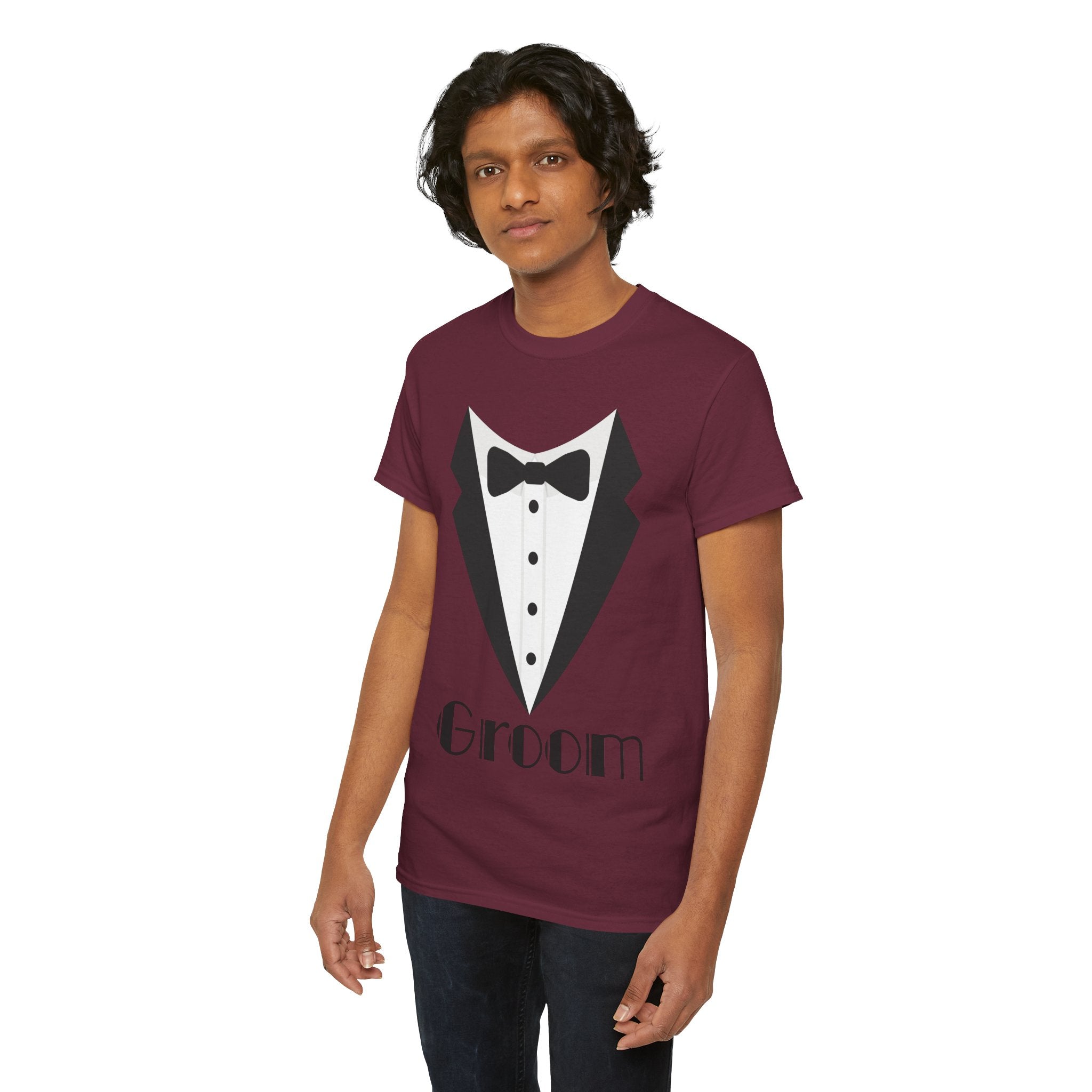 Groom T-Shirt, Unisex Heavy Cotton Tee for Weddings, Bachelor Parties, Groomsmen Gifts, Casual Wear, Bridal Showers