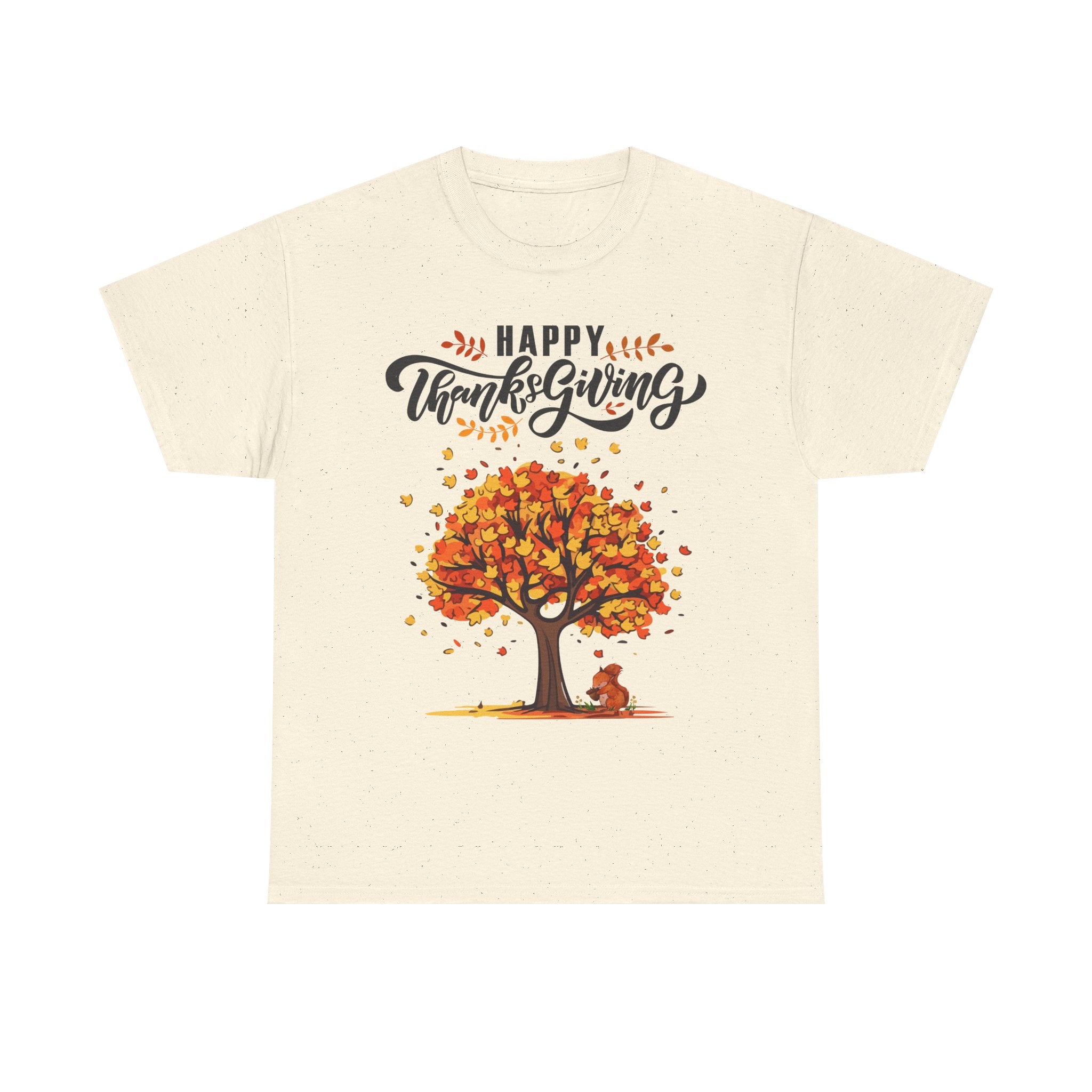 Happy Thanksgiving Tree Unisex Tee, Autumn Shirt, Holiday Apparel, Fall Fashion, Seasonal Gift