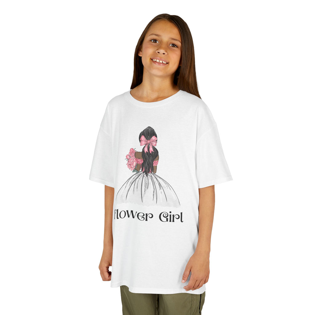 Flower Girl Kids Tee, Cute Floral T-Shirt for Flower Girls, Wedding Apparel, Toddler Gift, Birthday Outfit, Spring Fling Top