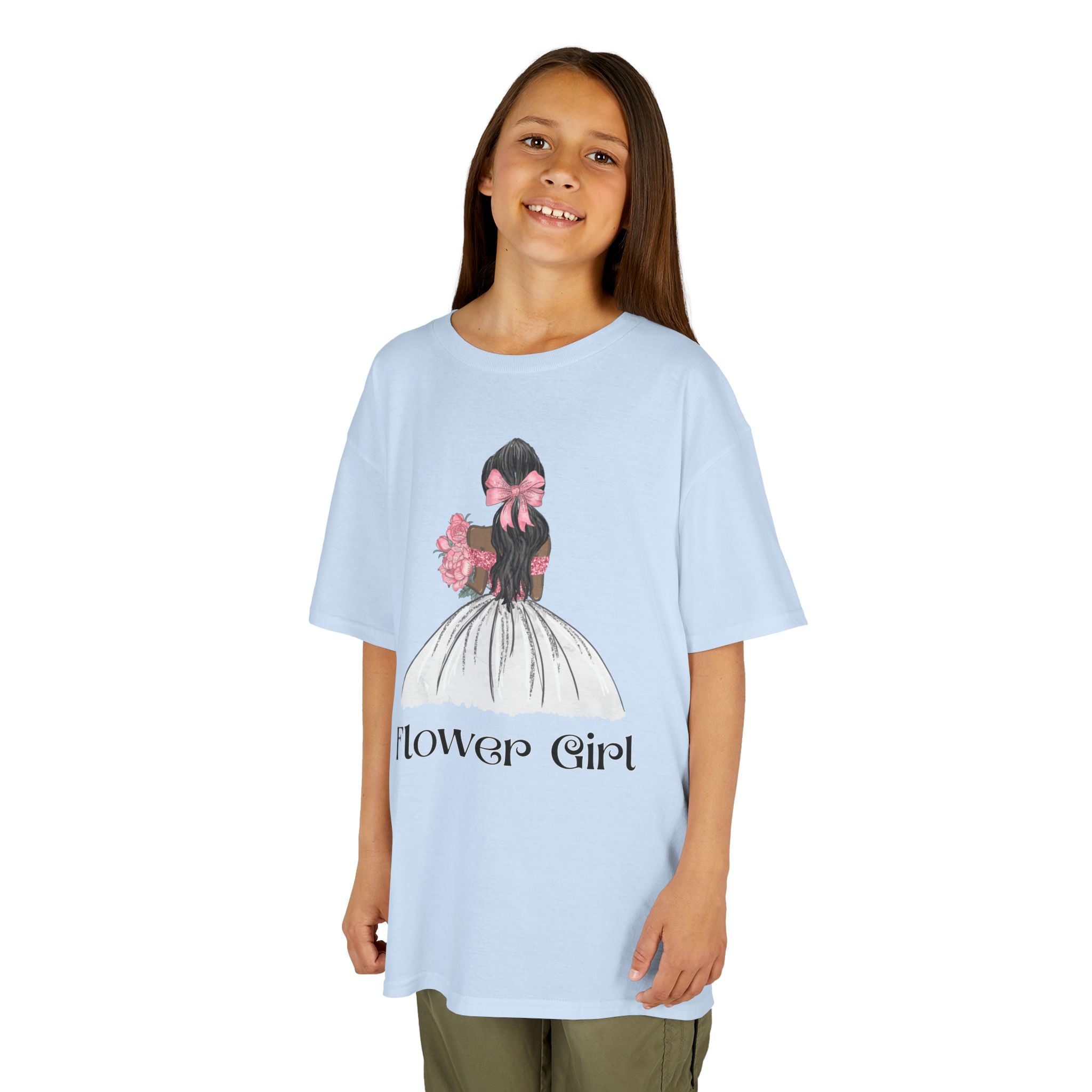 Flower Girl Kids Tee, Cute Floral T-Shirt for Flower Girls, Wedding Apparel, Toddler Gift, Birthday Outfit, Spring Fling Top