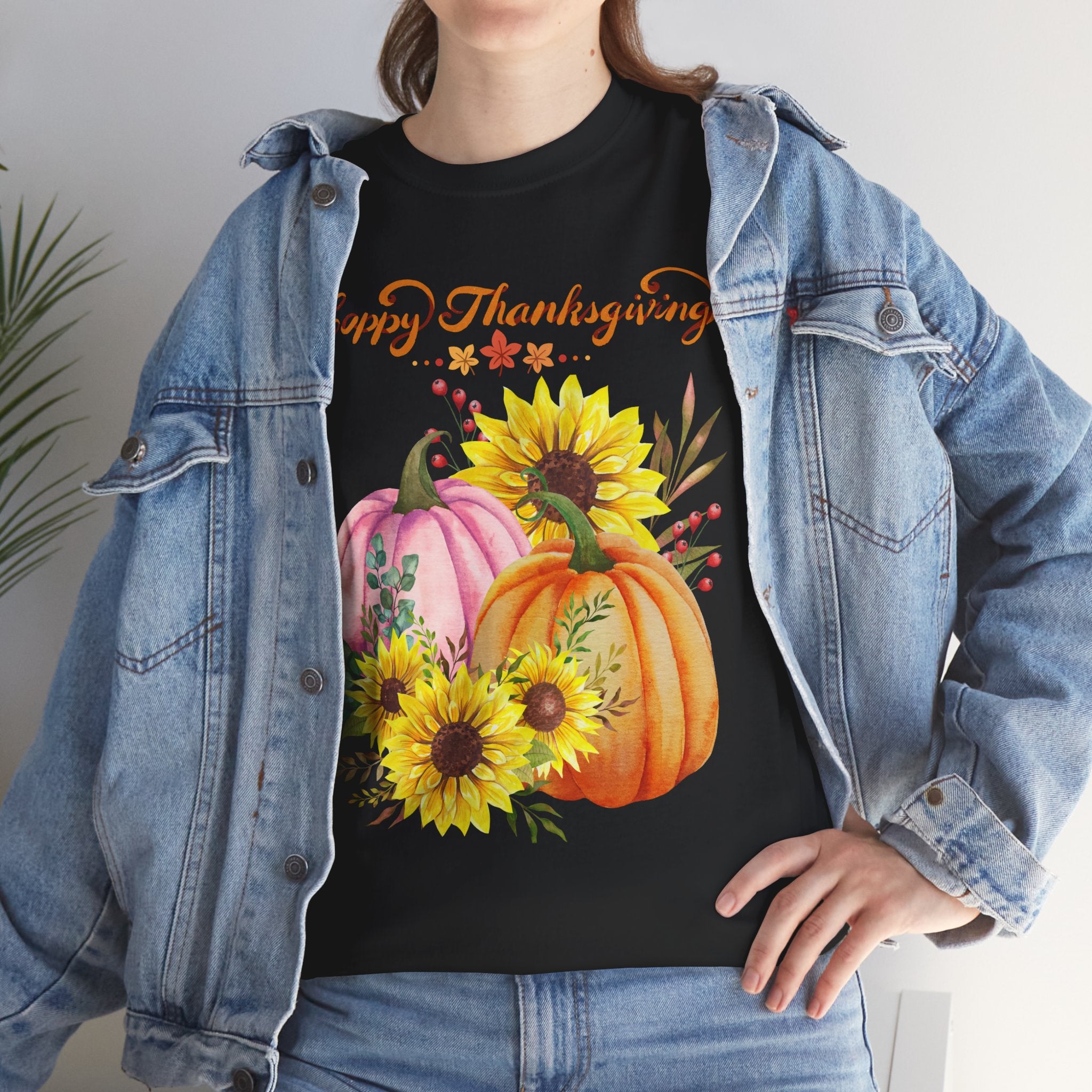 Thanksgiving T-shirts, Pumpkin Tee, Autumn Shirt, Unisex Fall Apparel, Holiday Gift, Cozy Outfit, Harvest Festival Clothing