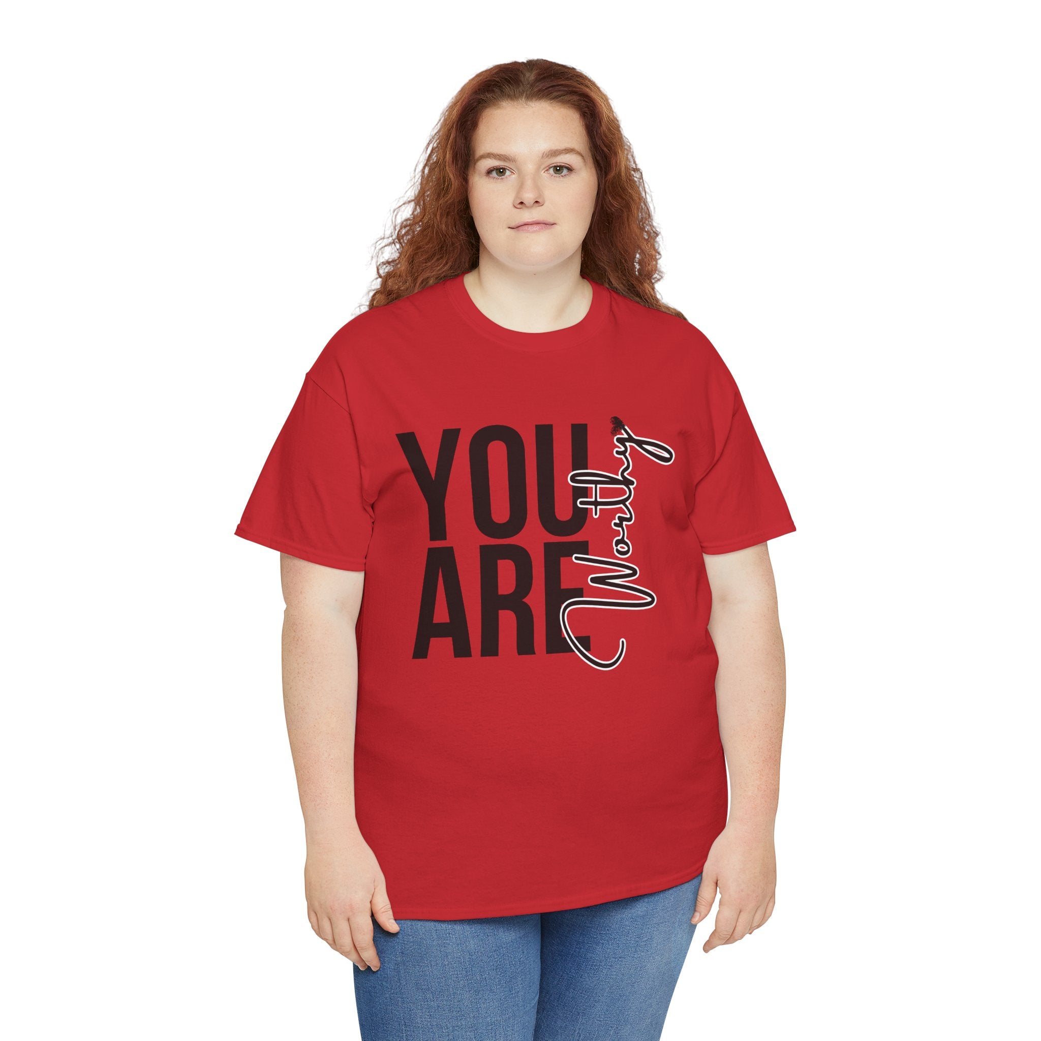 You Are Worthy Unisex Heavy Cotton Tee, Motivational Quote Shirt, Gift for Friends, Self-Love Tee, Uplifting Apparel, Positive [...]