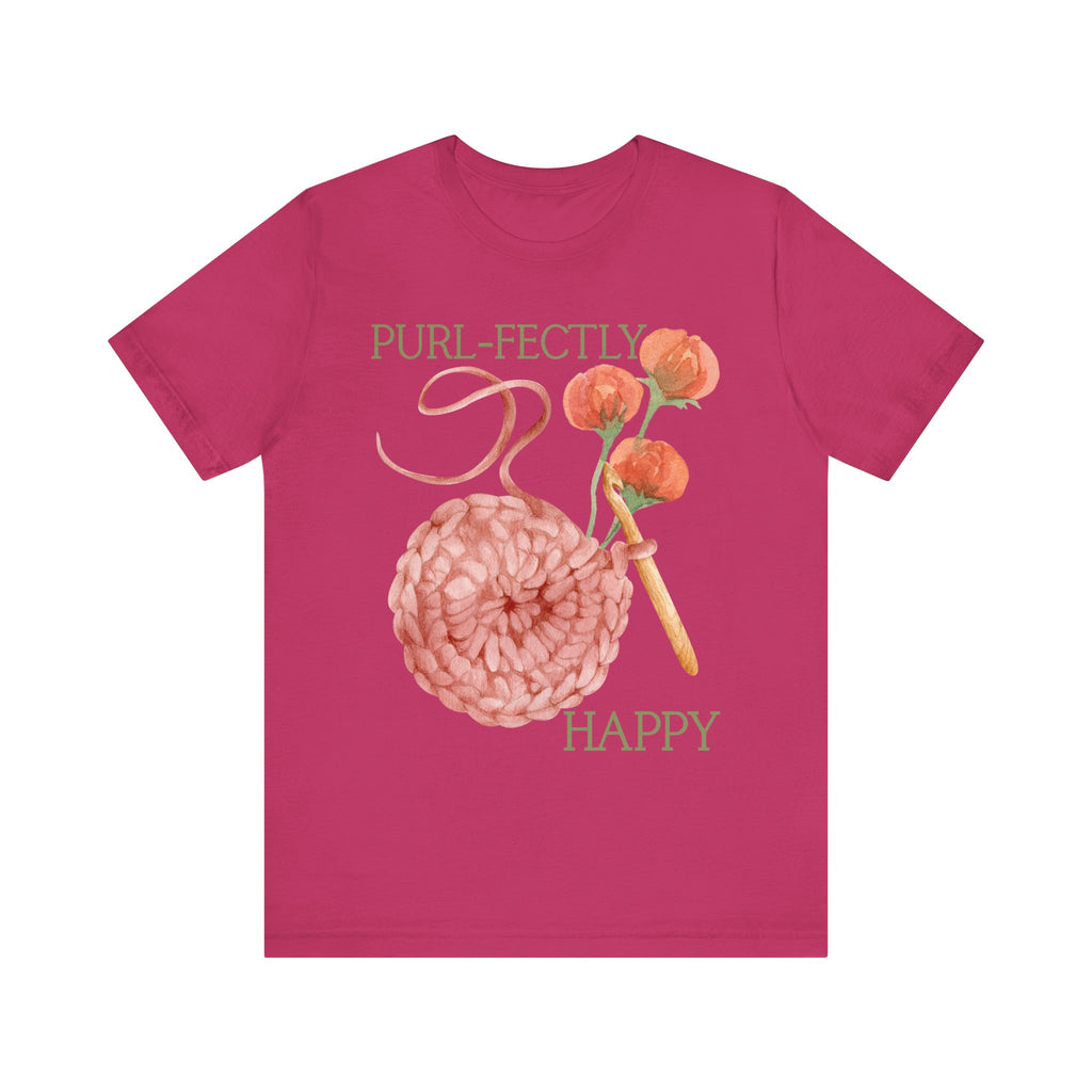 Purl-fectly Happy Crafting Joy Tee -Unisex Short Sleeve Shirt