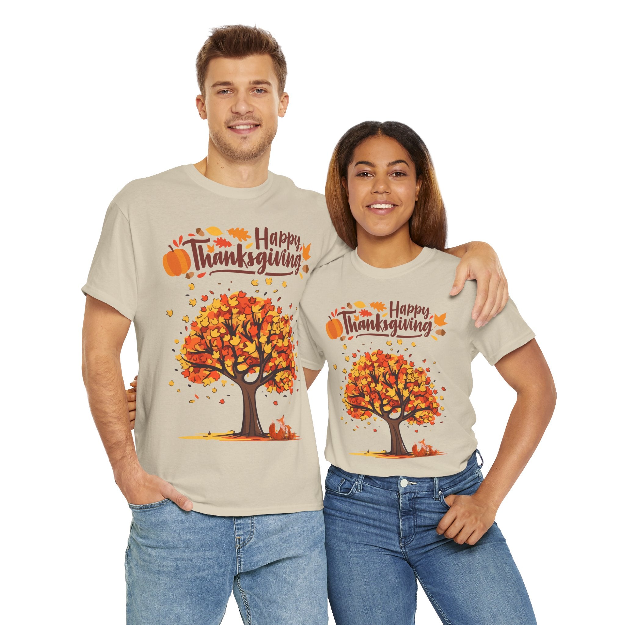 Thanksgiving Tree Tee, Autumn Shirt, Fall Apparel, Family Gathering Top, Seasonal Wear, Thanksgiving Gift