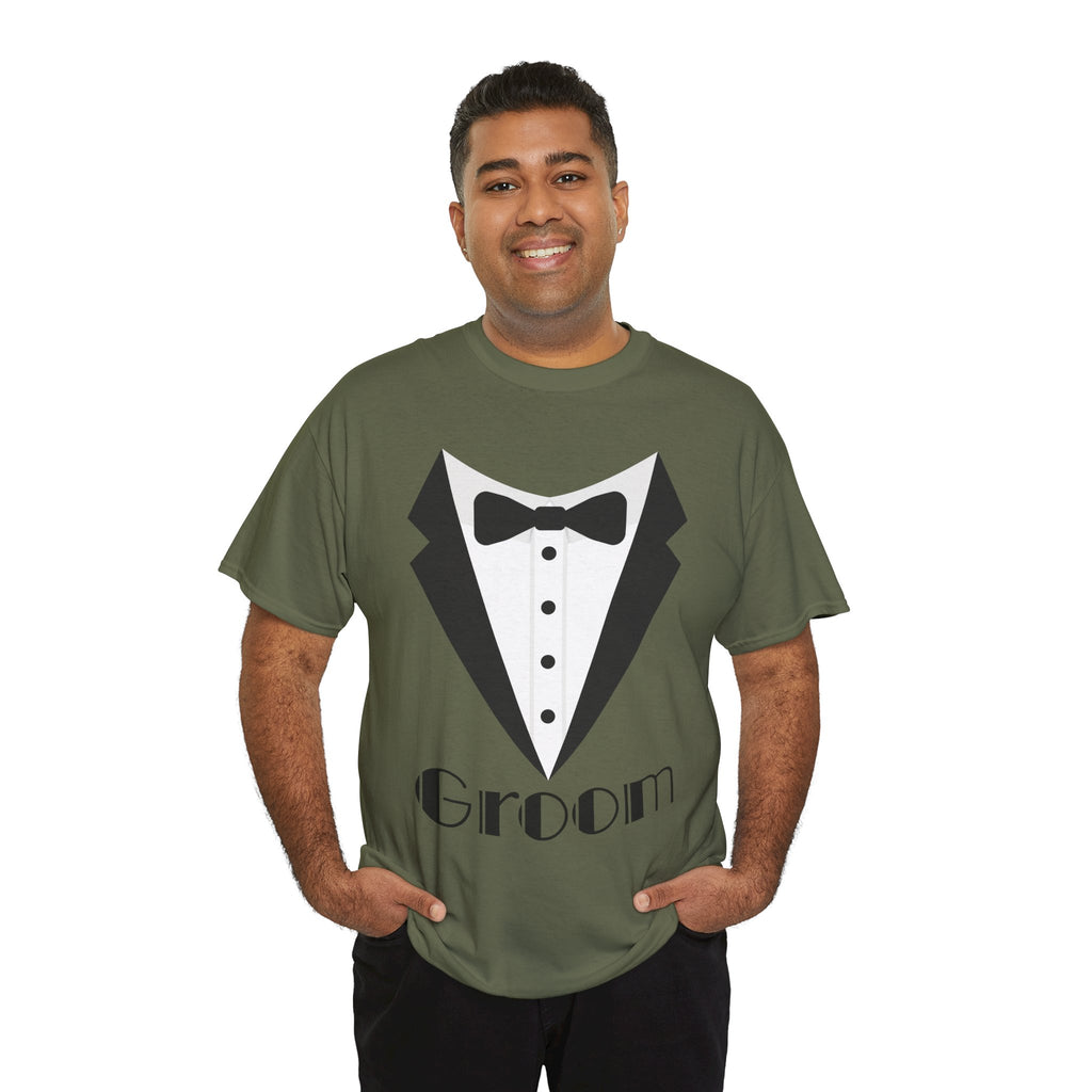 Groom T-Shirt, Unisex Heavy Cotton Tee for Weddings, Bachelor Parties, Groomsmen Gifts, Casual Wear, Bridal Showers