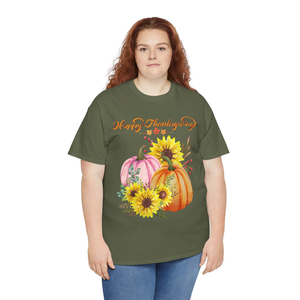 Thanksgiving T-shirts, Pumpkin Tee, Autumn Shirt, Unisex Fall Apparel, Holiday Gift, Cozy Outfit, Harvest Festival Clothing