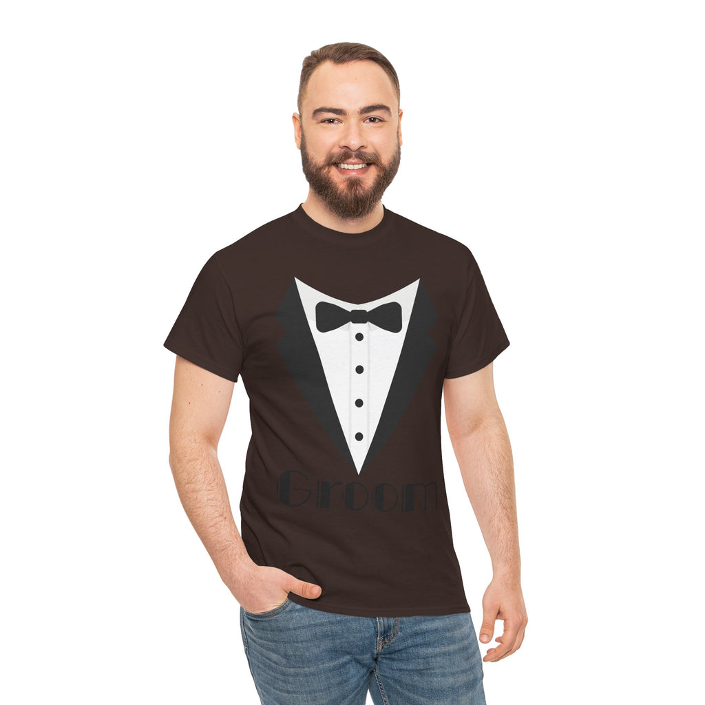Groom T-Shirt, Unisex Heavy Cotton Tee for Weddings, Bachelor Parties, Groomsmen Gifts, Casual Wear, Bridal Showers