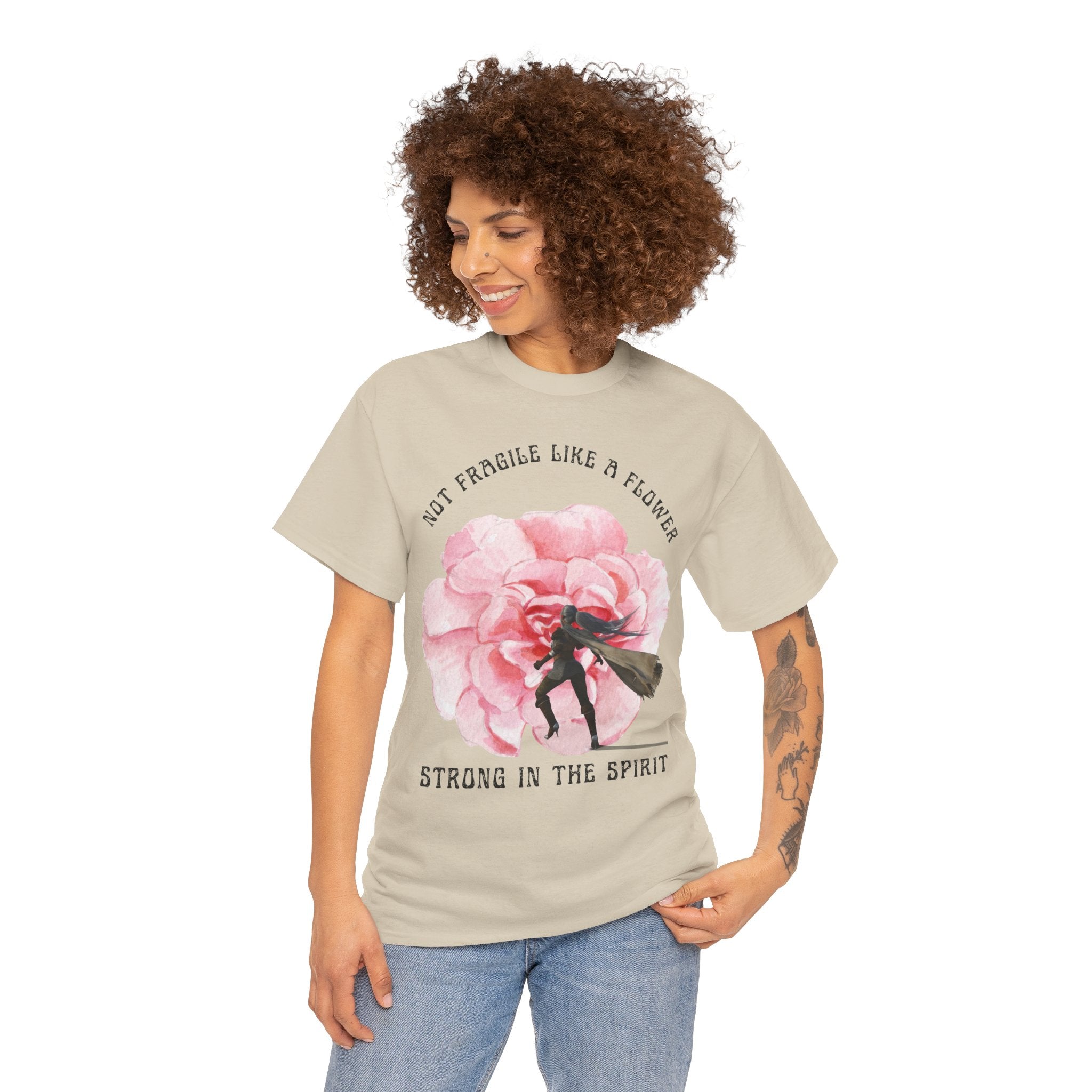 Floral Empowerment Tee, Not Fragile Like a Flower, Strong in the Spirit Shirt, Inspirational Unisex T-Shirt, Gift for Women, [...]