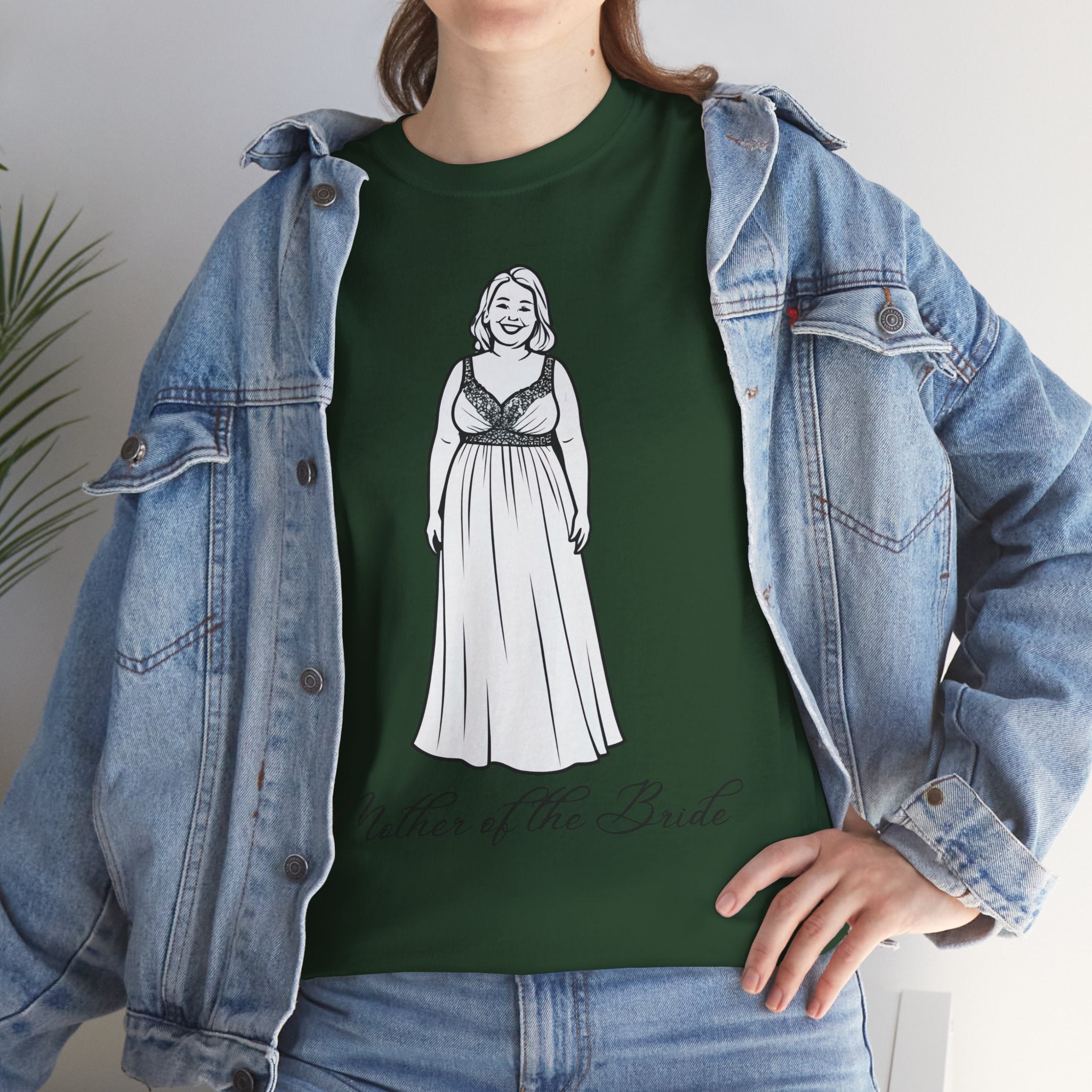 Mother of the Bride Tee, Plus Size Wedding Shirt, Unisex Cotton T-Shirt, Bridal Party Gift, Fun Wedding Day Apparel