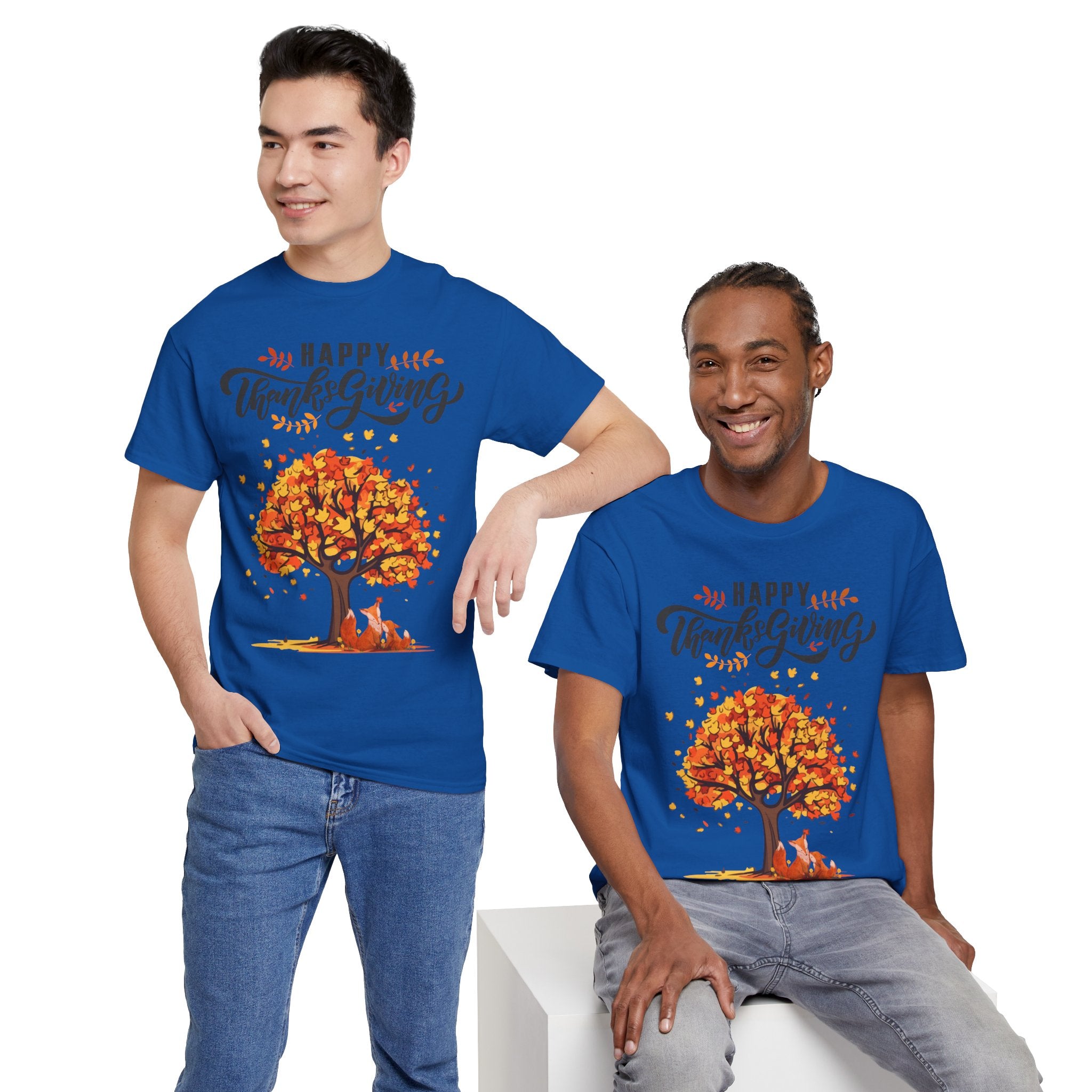 Thanksgiving Tree Tee, Fall T-Shirt, Autumn Apparel, Cozy Gift for Family, Cute Holiday Top