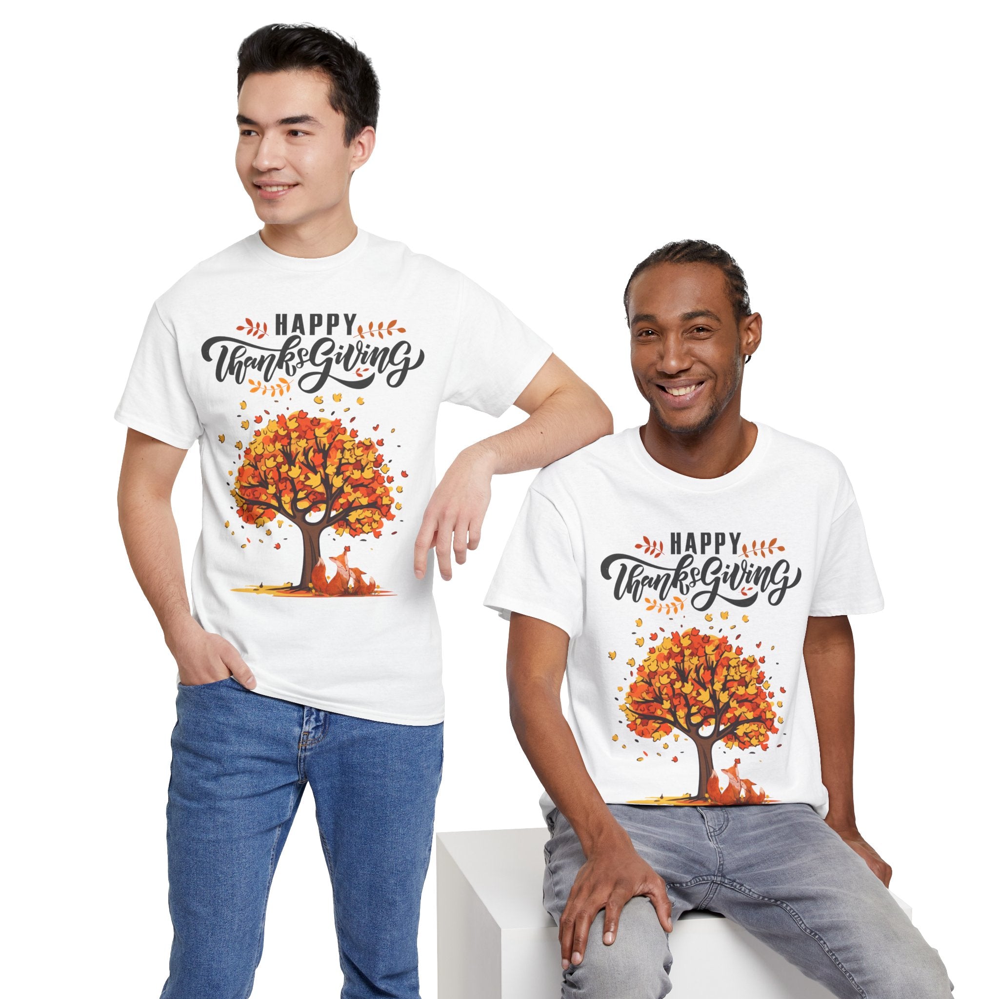 Thanksgiving Tree Tee, Fall T-Shirt, Autumn Apparel, Cozy Gift for Family, Cute Holiday Top