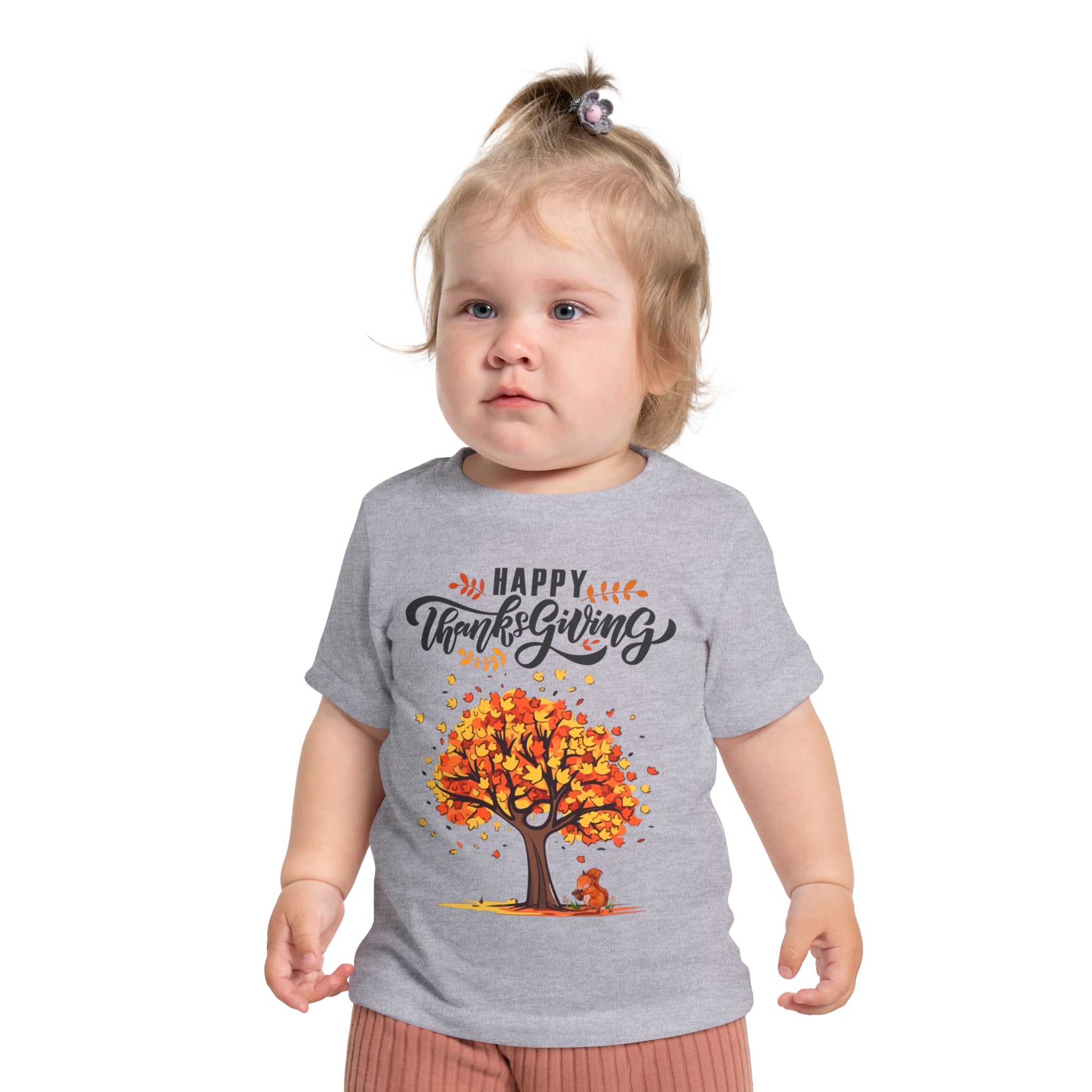 Happy Thanksgiving/Thanksgiving Baby T-Shirt, Cute Fall Apparel, Kids Autumn Clothing, Holiday Gift, Seasonal Outfit, Fall Tree Design