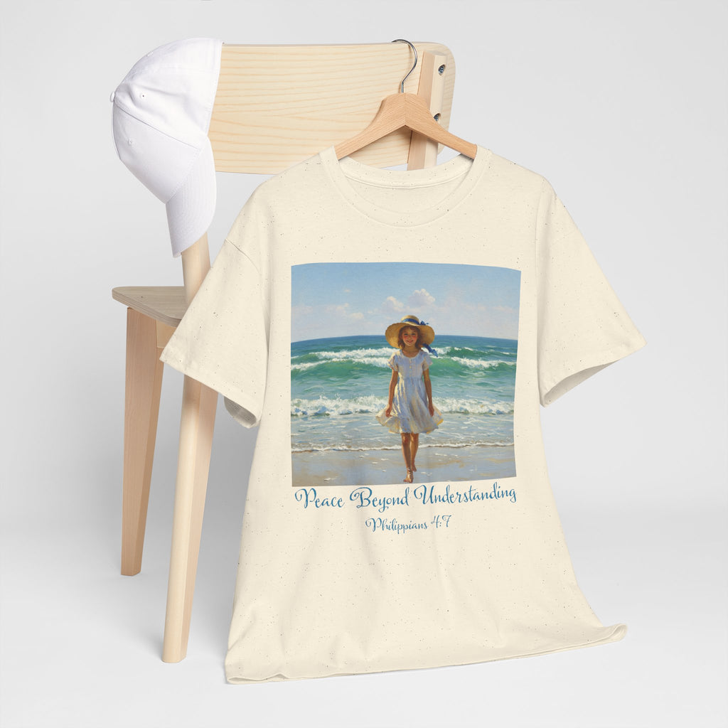 Serene Beach Vibes Tee for Summer Days, Top for Women, Casual Wear, Gifts for Beach Lovers, Vacay Essentials