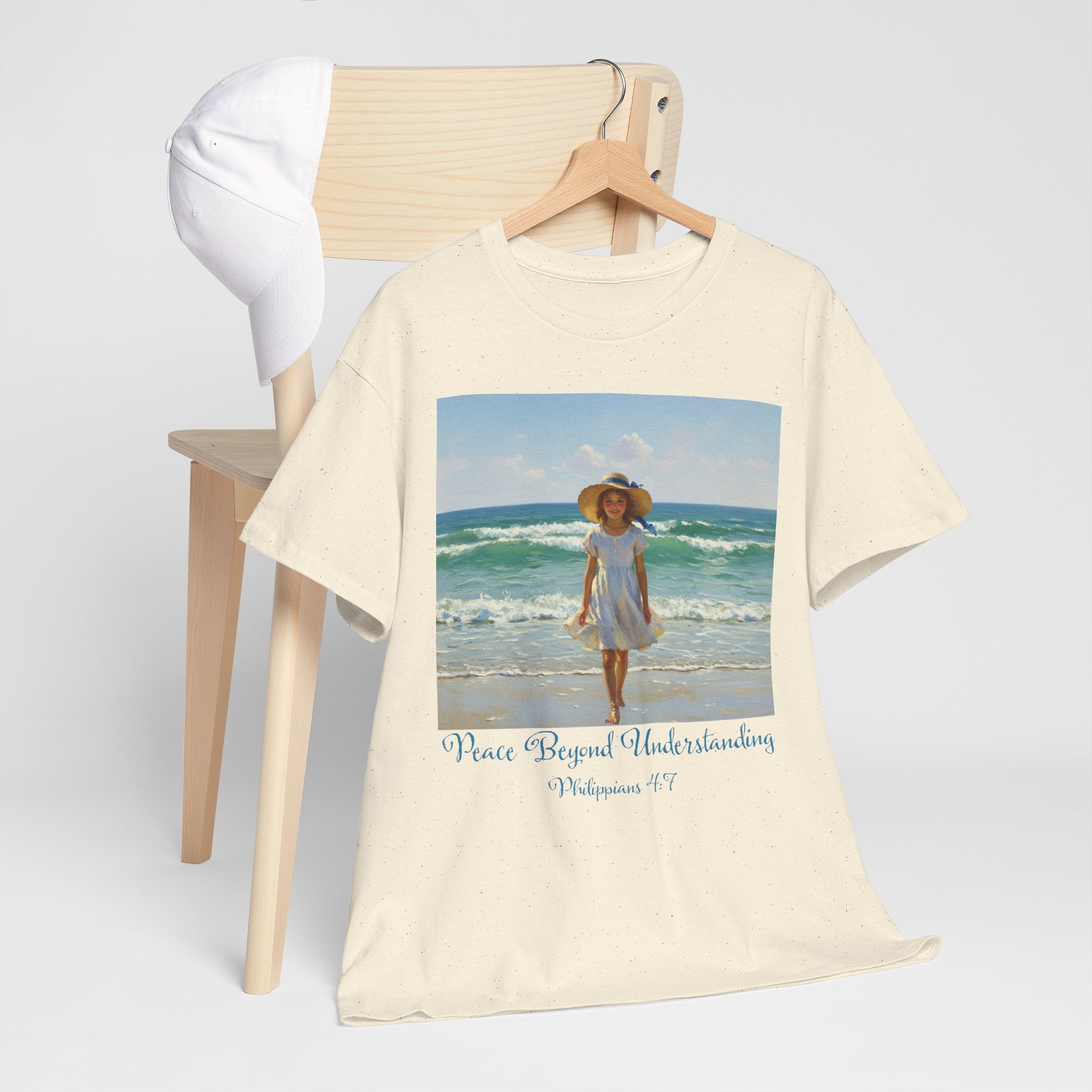 Serene Beach Vibes Tee for Summer Days, Top for Women, Casual Wear, Gifts for Beach Lovers, Vacay Essentials