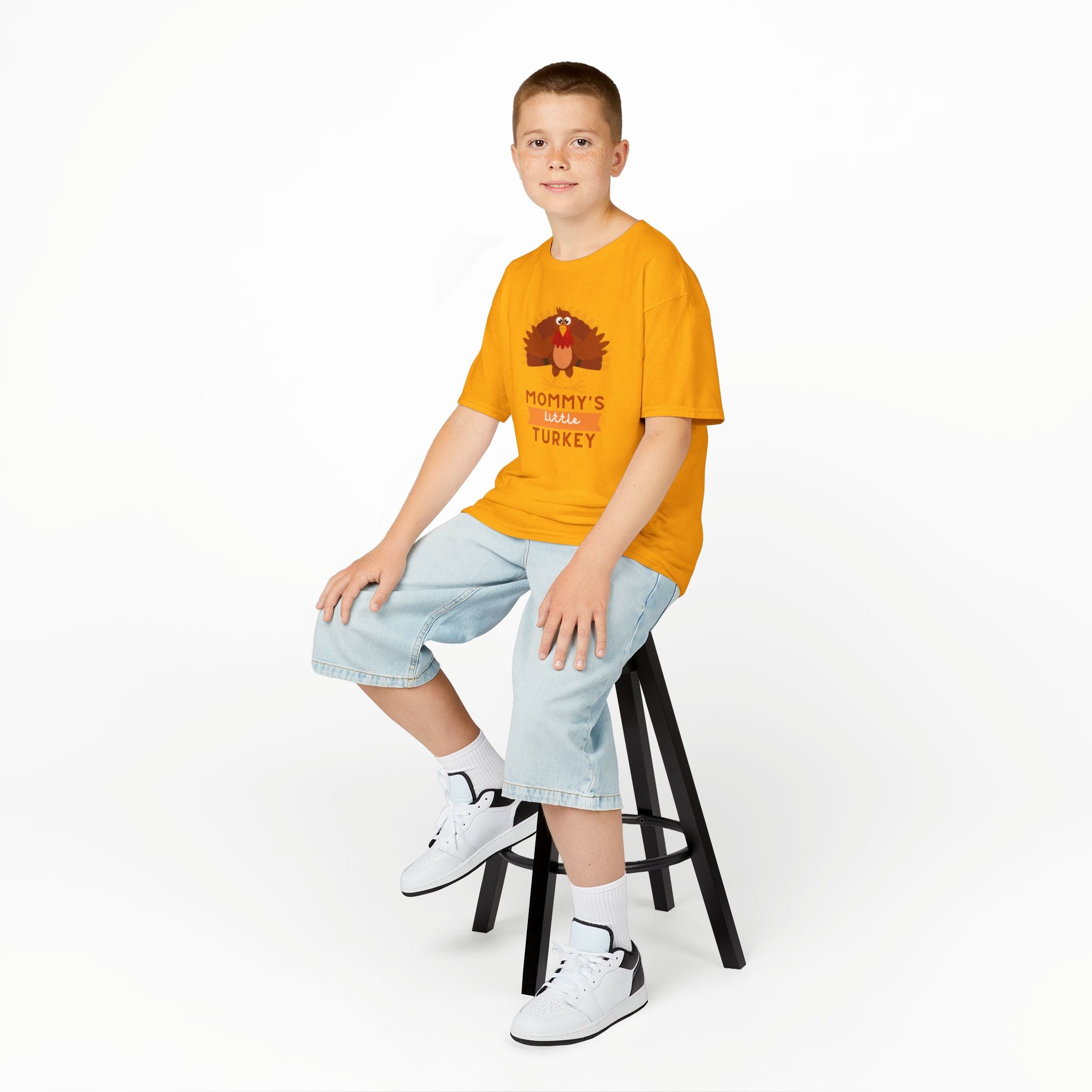Mommy's Little Turkey Kids Tee - Thanksgiving Gift, Holiday Apparel, Cute Kids Clothing, Family Gathering, Kid's Casual Wear