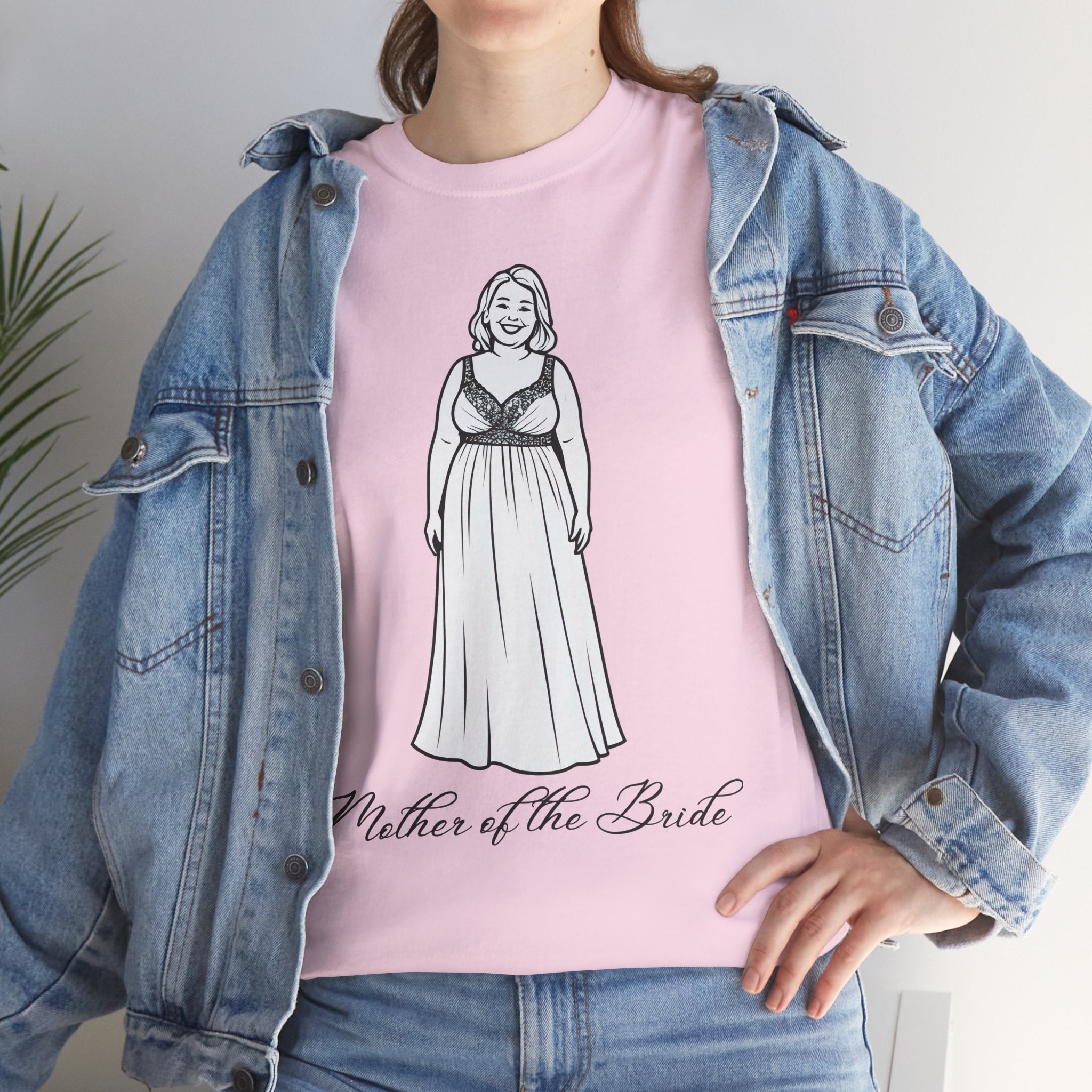 Mother of the Bride Tee, Plus Size Wedding Shirt, Unisex Cotton T-Shirt, Bridal Party Gift, Fun Wedding Day Apparel