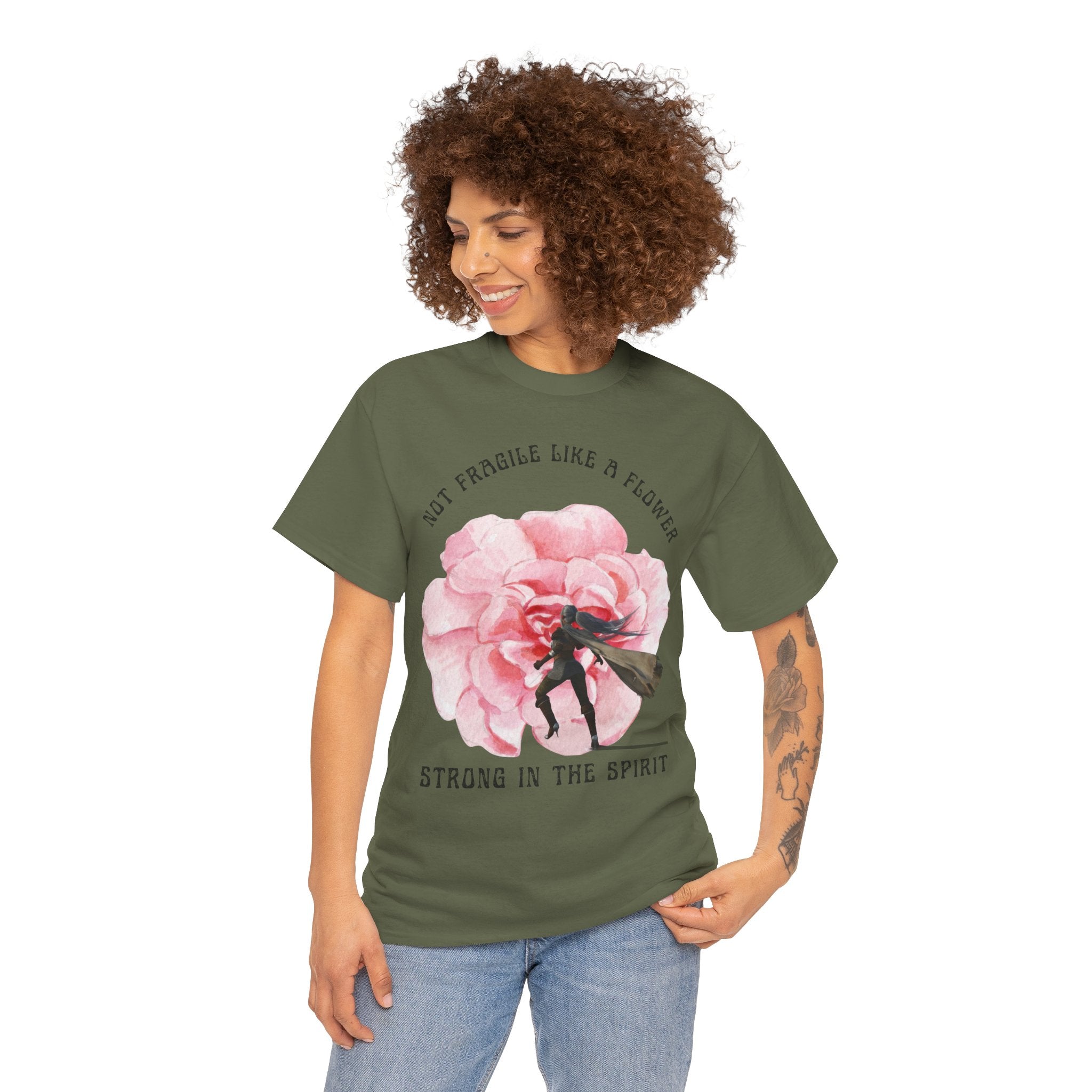 Floral Empowerment Tee, Not Fragile Like a Flower, Strong in the Spirit Shirt, Inspirational Unisex T-Shirt, Gift for Women, [...]