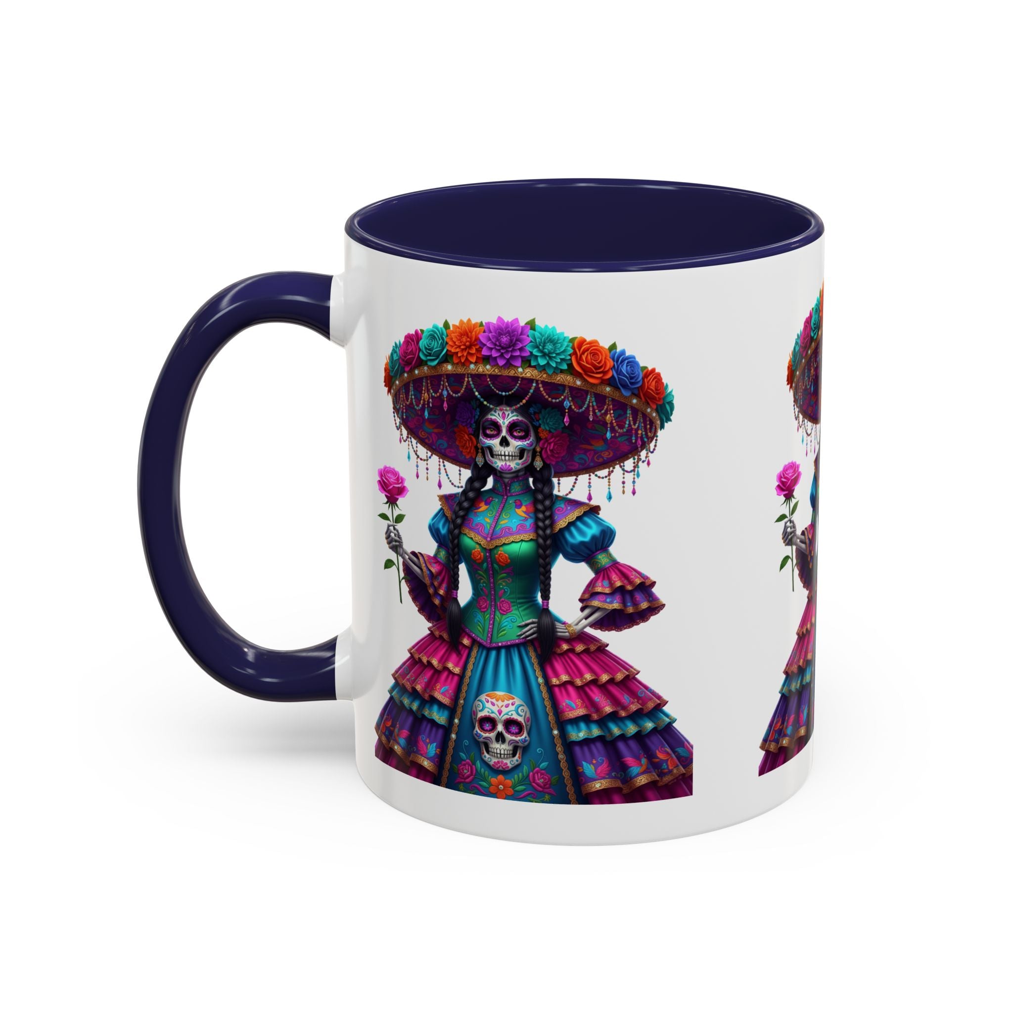 La Catrina Elegante – Día de los Muertos Inspired Artwork, Caffeine Lover Gift, Halloween Decor, Artful Drinkware