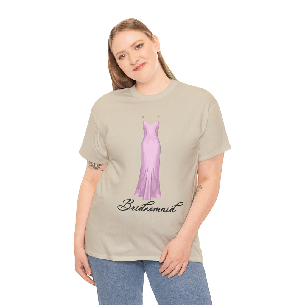 Bridesmaid Heavy Cotton Tee, Wedding Party Apparel, Unisex T-Shirt, Bridal Shower Gift, Casual Wedding Attire, Fun Bridesmaid Shirt