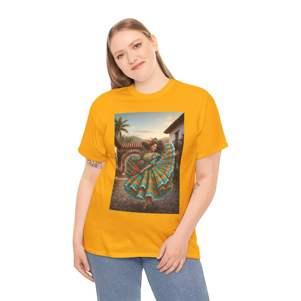 Folklórico Dancer Vibrant Graphic Tee - Perfect for Festivals, Casual Outings, Gifts, Dance Lovers, Unisex Fashion