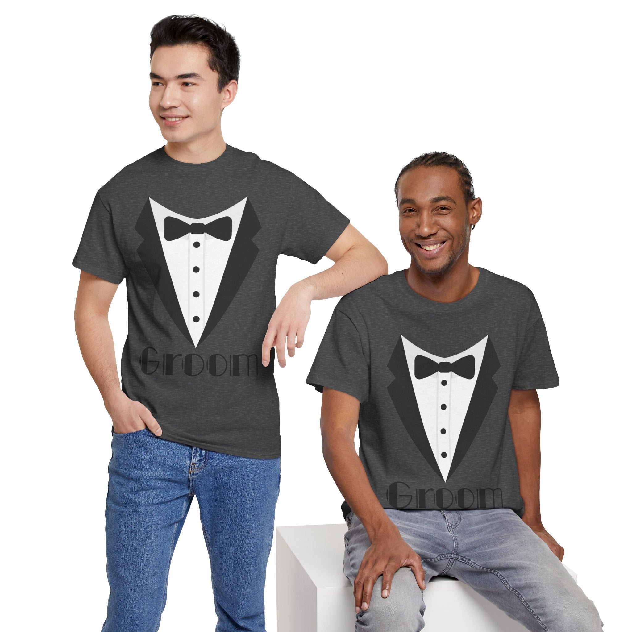 Groom T-Shirt, Unisex Heavy Cotton Tee for Weddings, Bachelor Parties, Groomsmen Gifts, Casual Wear, Bridal Showers