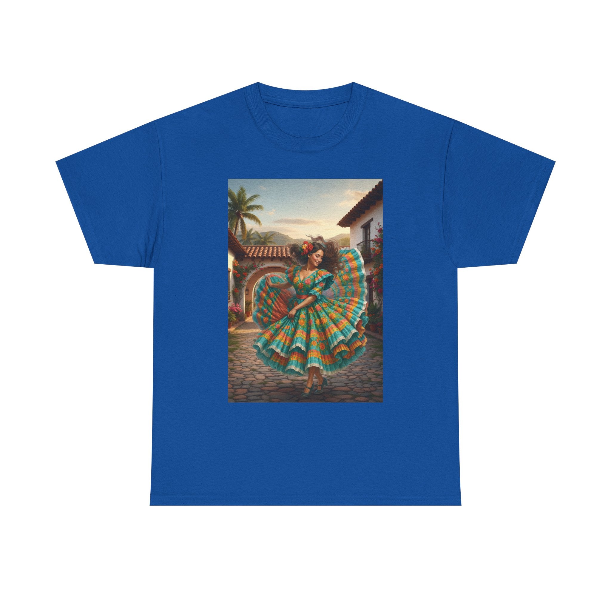 Folklórico Dancer Vibrant Graphic Tee - Perfect for Festivals, Casual Outings, Gifts, Dance Lovers, Unisex Fashion