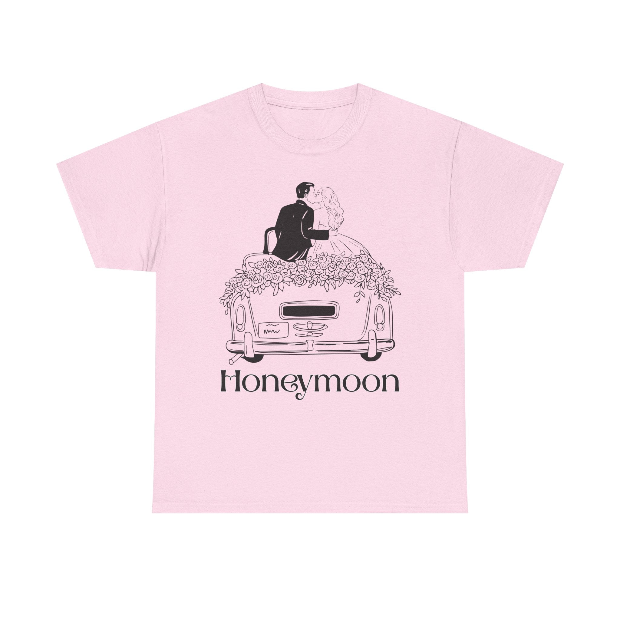Honeymoon Wedding  T-Shirt, Romantic Couple Shirt, Newlywed Gift, Wedding Celebration Apparel, Typography Tee, Unisex Cotton Top