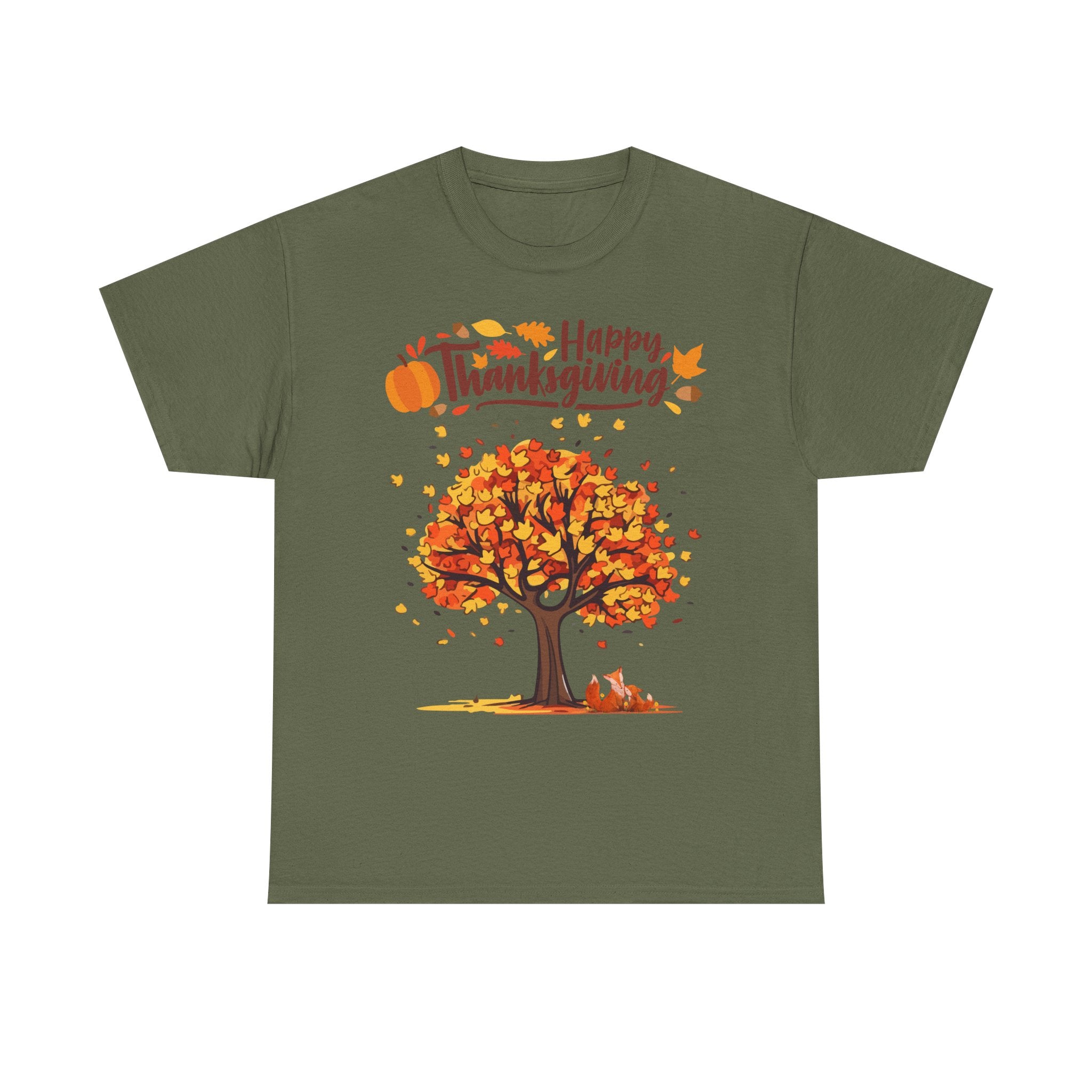 Thanksgiving Tree Tee, Autumn Shirt, Fall Apparel, Family Gathering Top, Seasonal Wear, Thanksgiving Gift