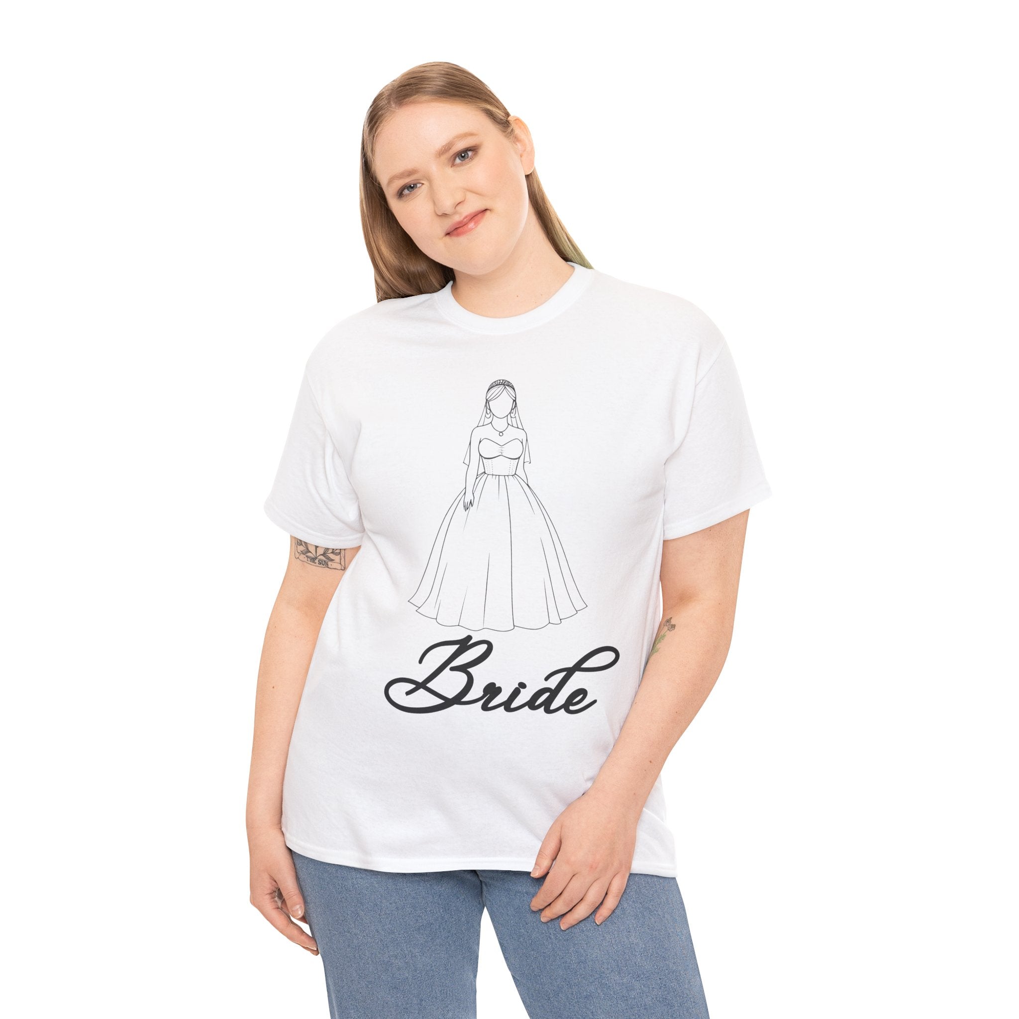 Bride Graphic Unisex Heavy Cotton Tee, Wedding Shirt, Bridal Party Gift, Engagement Celebration, Bride-to-Be Apparel, Wedding Day Outfit