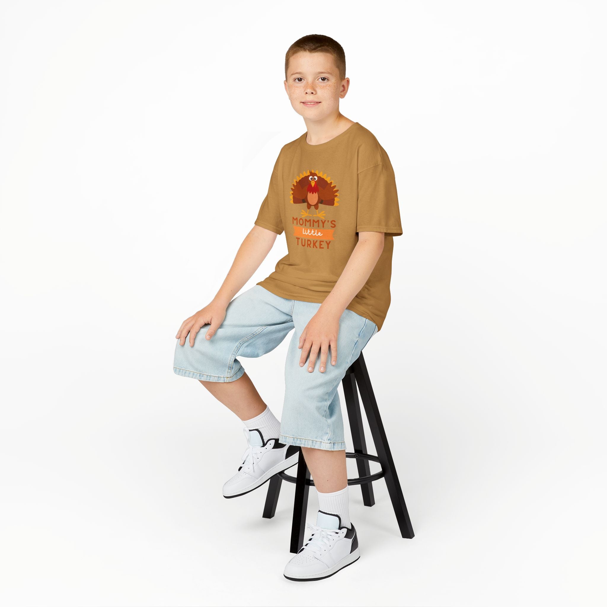 Mommy's Little Turkey Kids Tee - Thanksgiving Gift, Holiday Apparel, Cute Kids Clothing, Family Gathering, Kid's Casual Wear