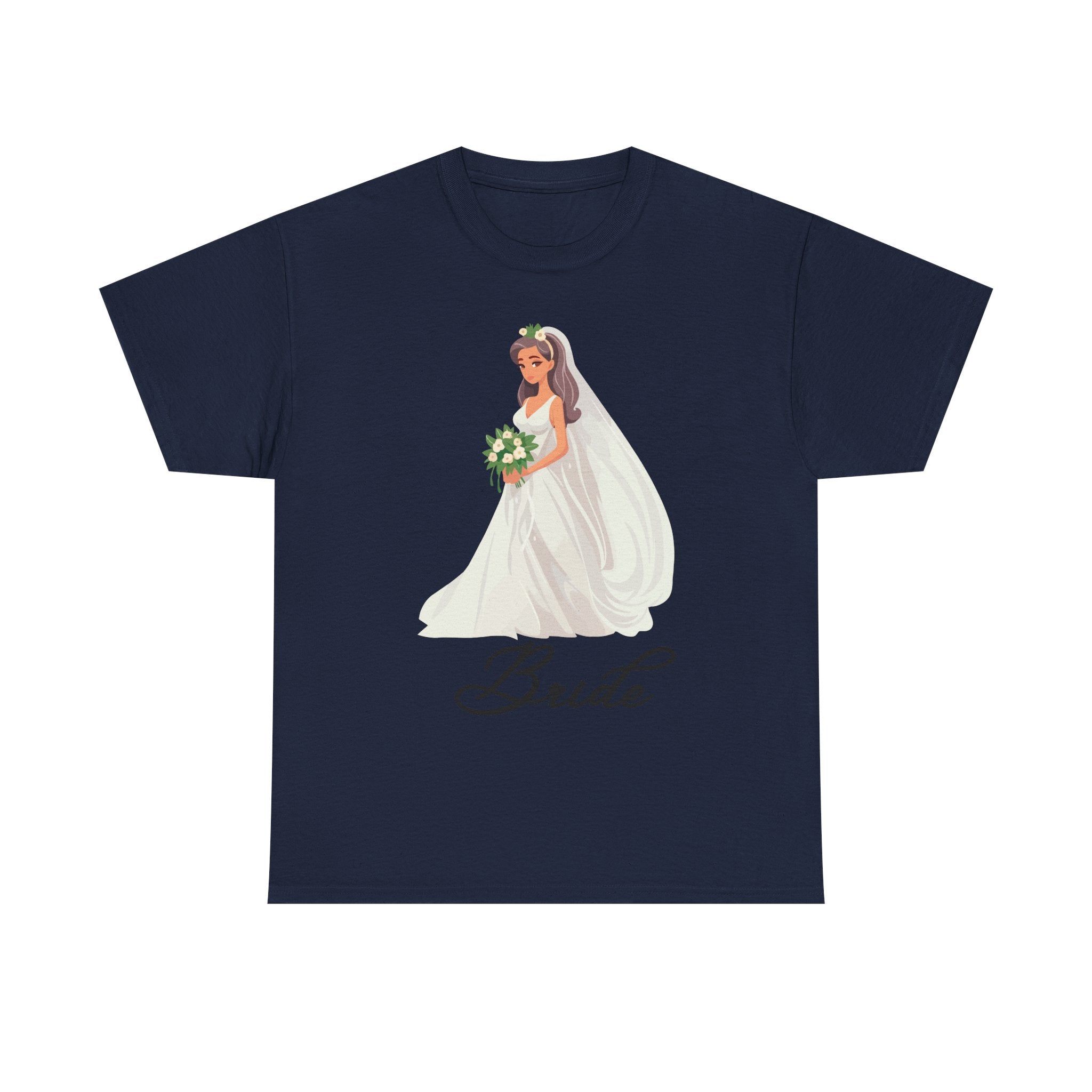 Bride Sketch Unisex Heavy Cotton Tee - Perfect for Weddings, Bridal Showers, Bachelorette Parties, Engagements, and Gifts