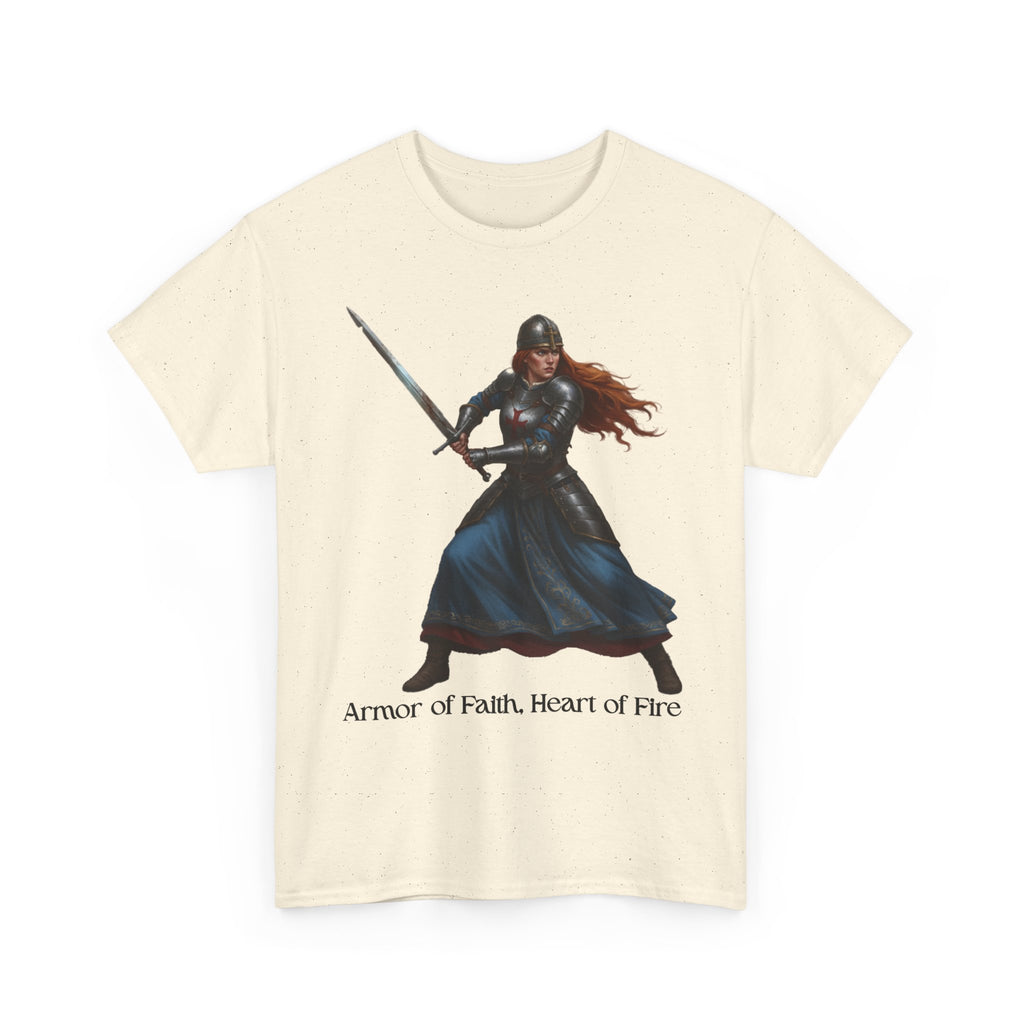 Warrior Spirit Unisex Heavy Cotton Tee, Inspirational Shirt, Fantasy Gift, Empowerment Merchandise, Soft Cotton Tee, Everyday Wear