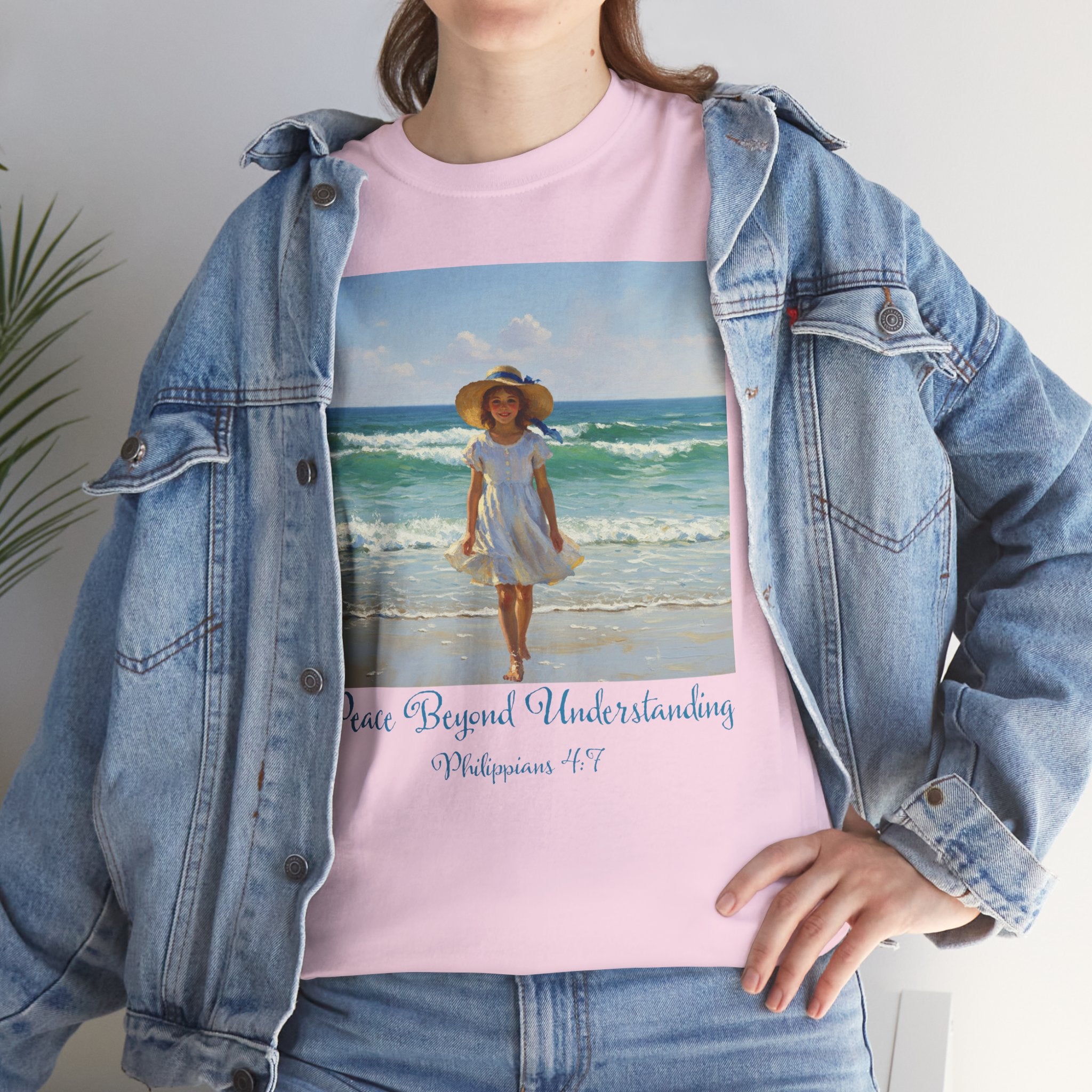 Serene Beach Vibes Tee for Summer Days, Top for Women, Casual Wear, Gifts for Beach Lovers, Vacay Essentials