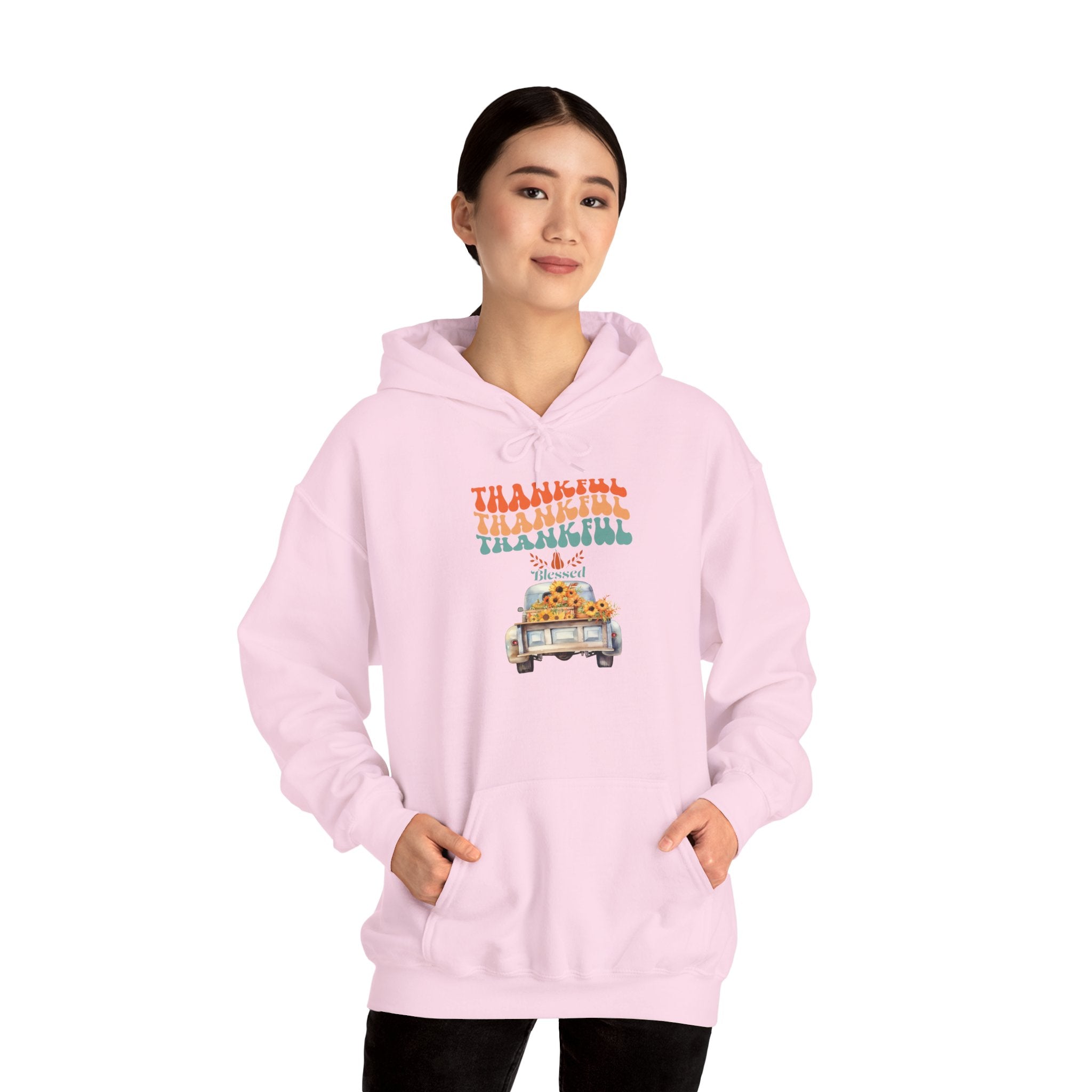 Thankful Vintage Hoodie - Cozy Unisex Sweatshirt for Fall, Thanksgiving Gathering, Gift, Casual Wear, Layering