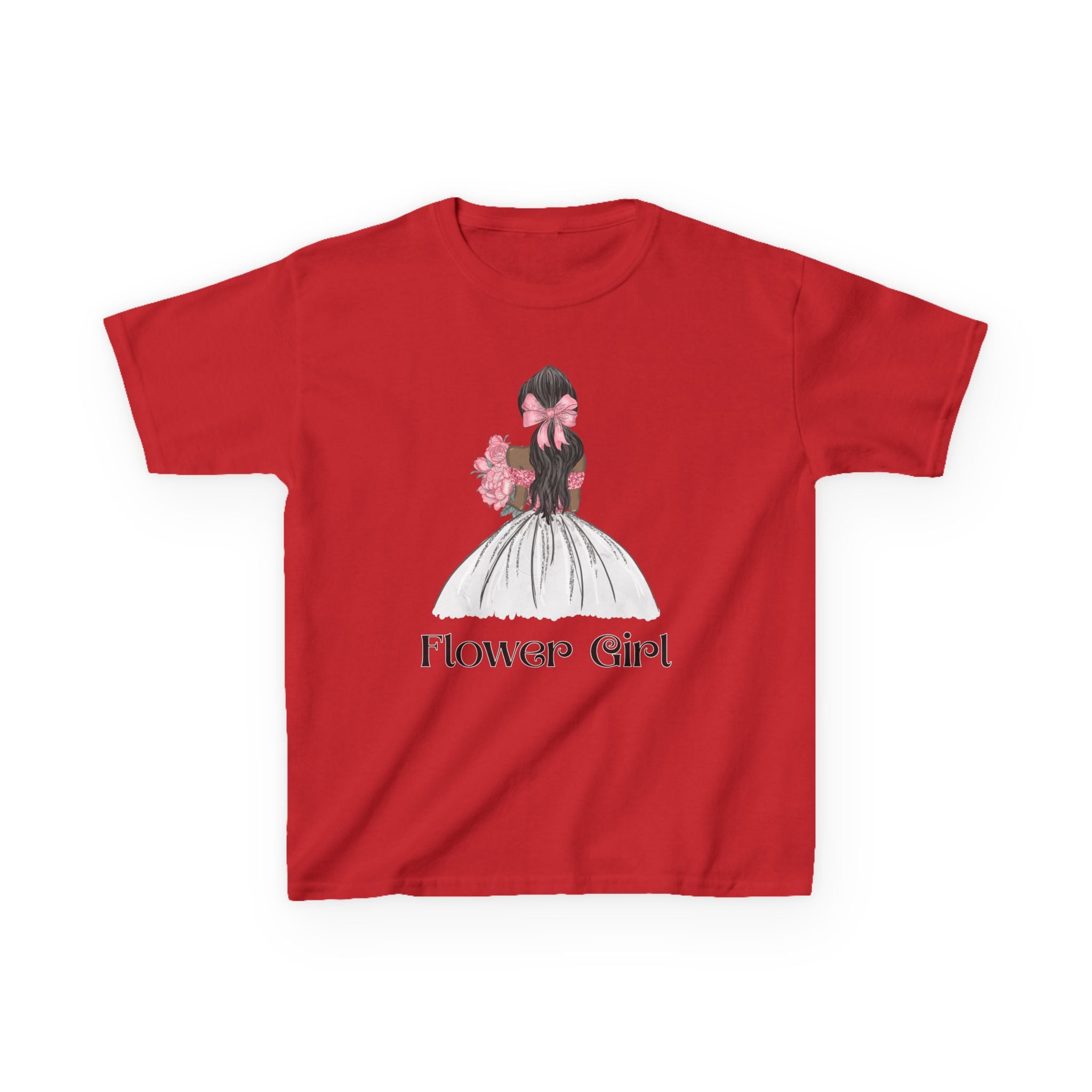 Flower Girl Kids Tee, Cute Floral T-Shirt for Flower Girls, Wedding Apparel, Toddler Gift, Birthday Outfit, Spring Fling Top
