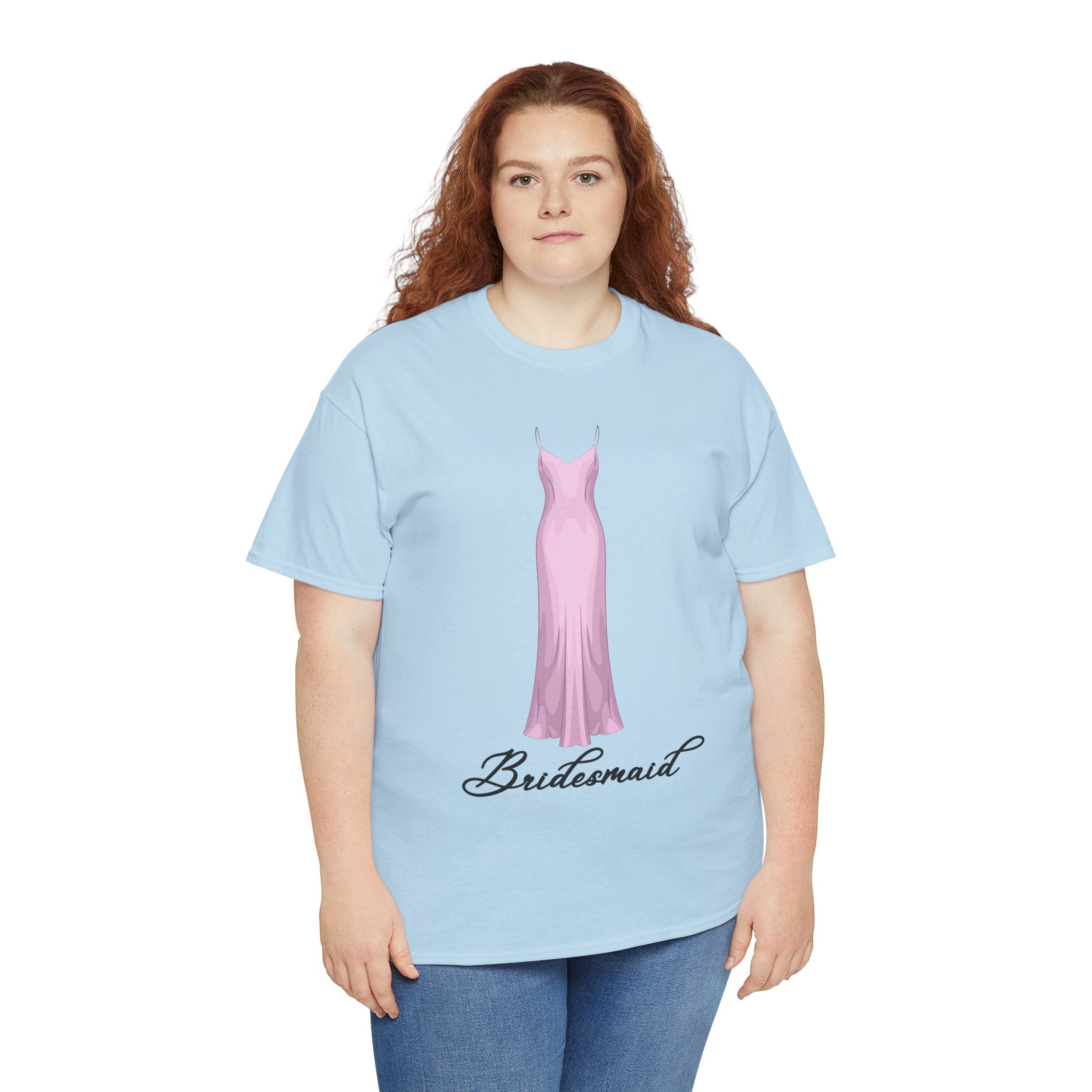 Bridesmaid Heavy Cotton Tee, Wedding Party Apparel, Unisex T-Shirt, Bridal Shower Gift, Casual Wedding Attire, Fun Bridesmaid Shirt