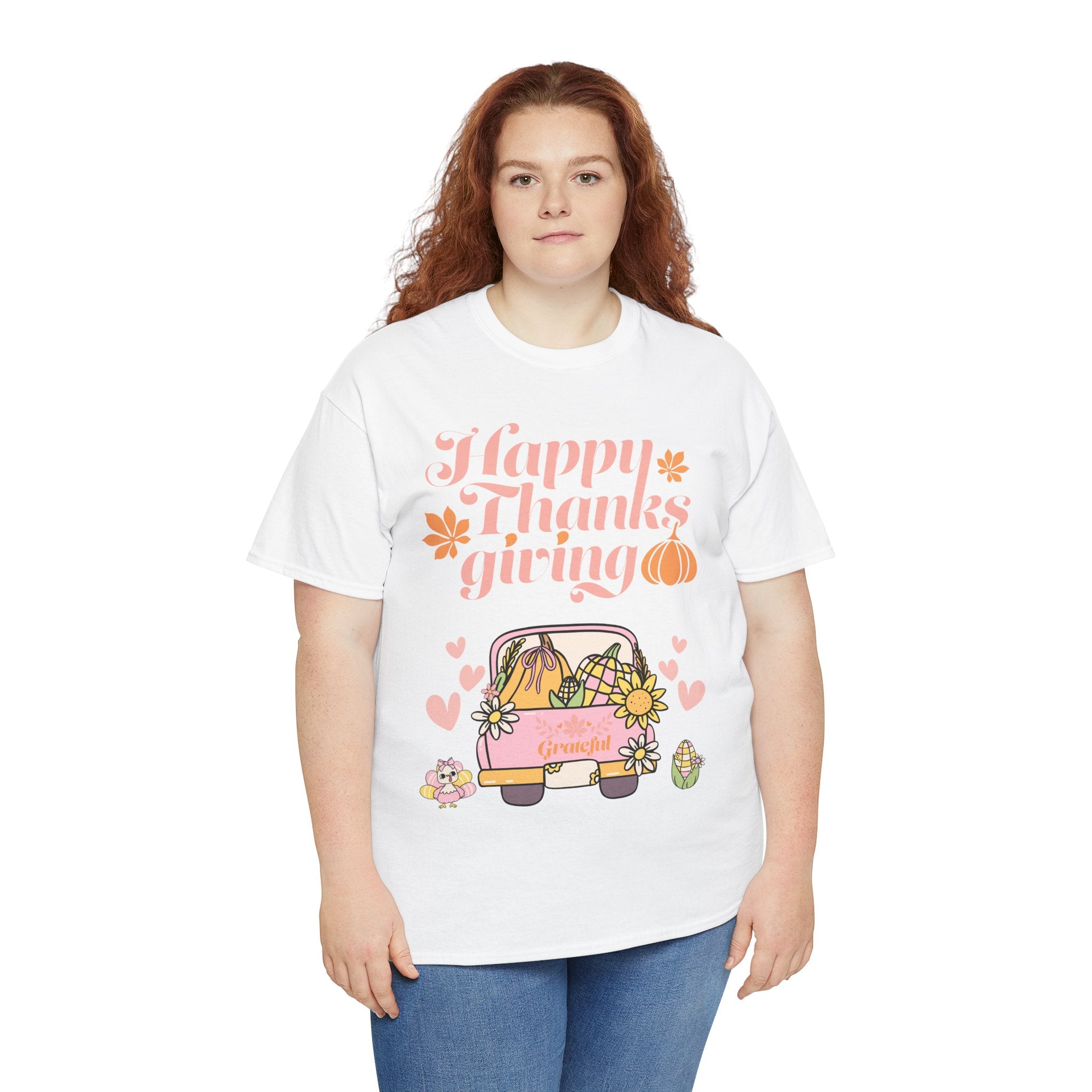 Happy Thanksgiving Unisex Tee | Cozy Autumn Shirt for Family Gatherings, Thanksgiving Celebration, Fall Fashion, Cute Gift Idea