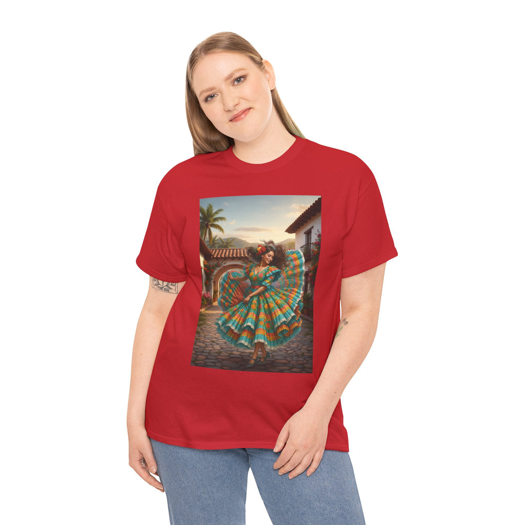 Folklórico Dancer Vibrant Graphic Tee - Perfect for Festivals, Casual Outings, Gifts, Dance Lovers, Unisex Fashion