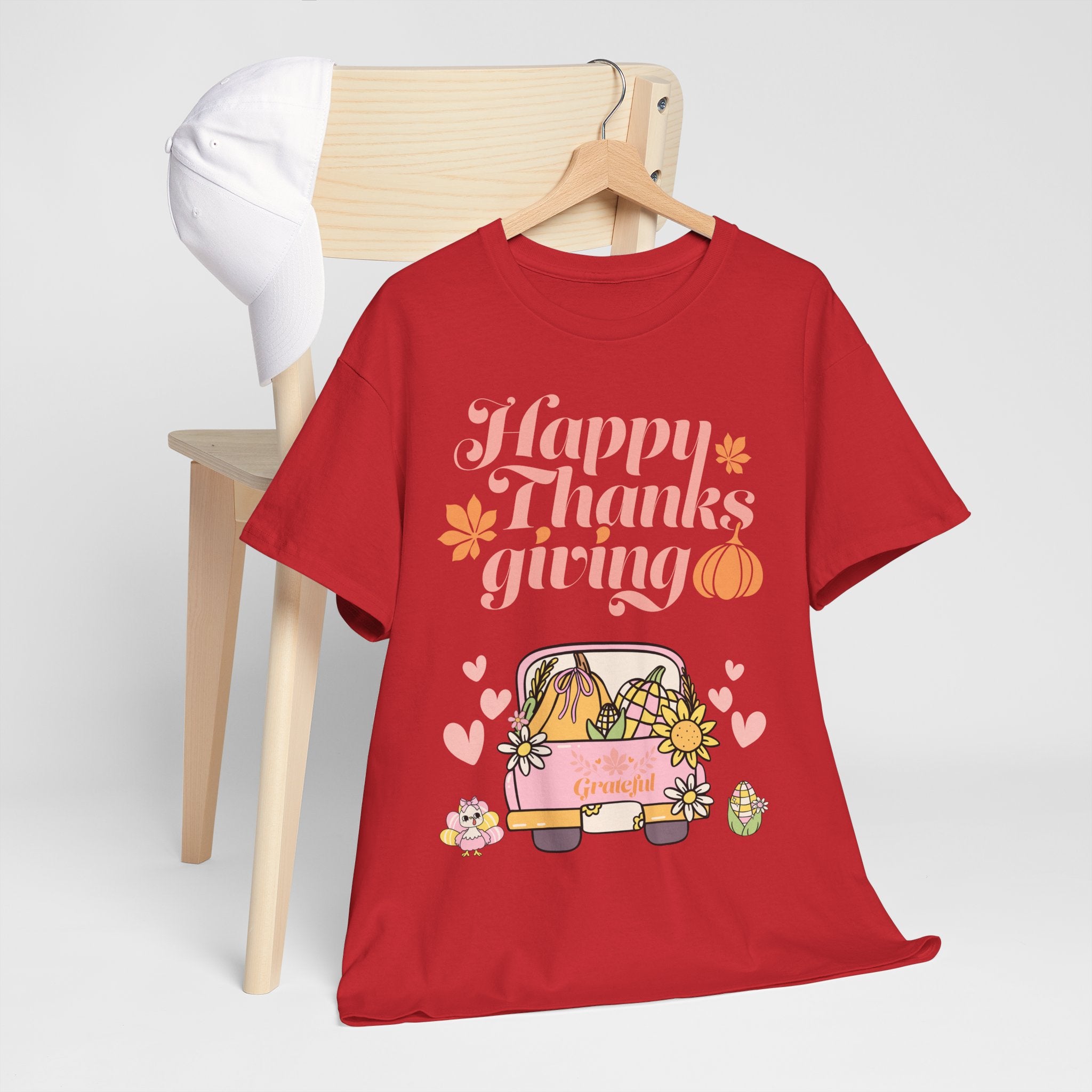 Happy Thanksgiving Unisex Tee | Cozy Autumn Shirt for Family Gatherings, Thanksgiving Celebration, Fall Fashion, Cute Gift Idea
