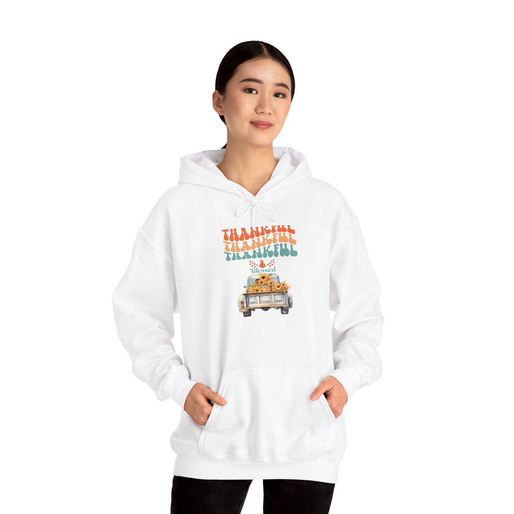Thankful Vintage Hoodie - Cozy Unisex Sweatshirt for Fall, Thanksgiving Gathering, Gift, Casual Wear, Layering
