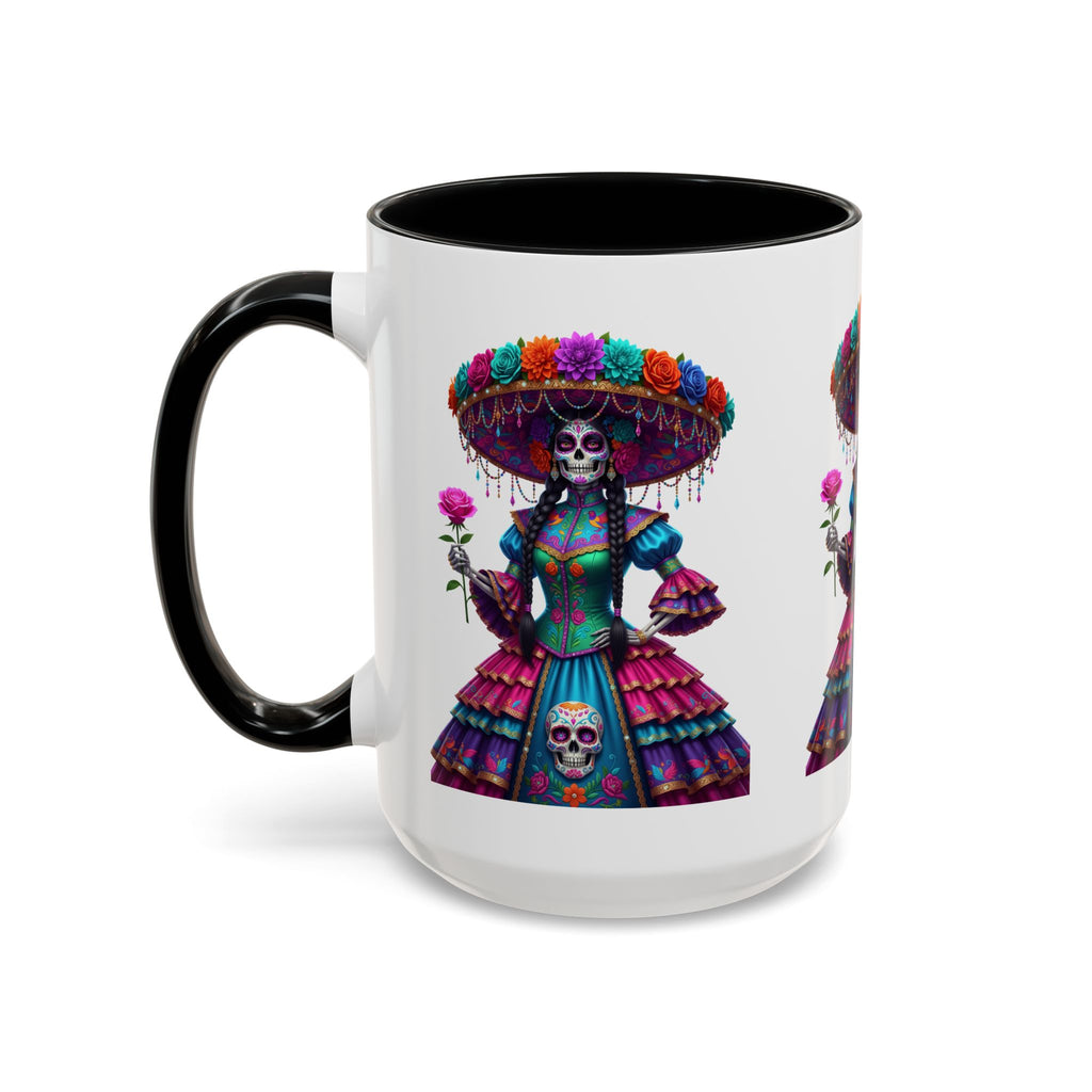 La Catrina Elegante – Día de los Muertos Inspired Artwork, Caffeine Lover Gift, Halloween Decor, Artful Drinkware