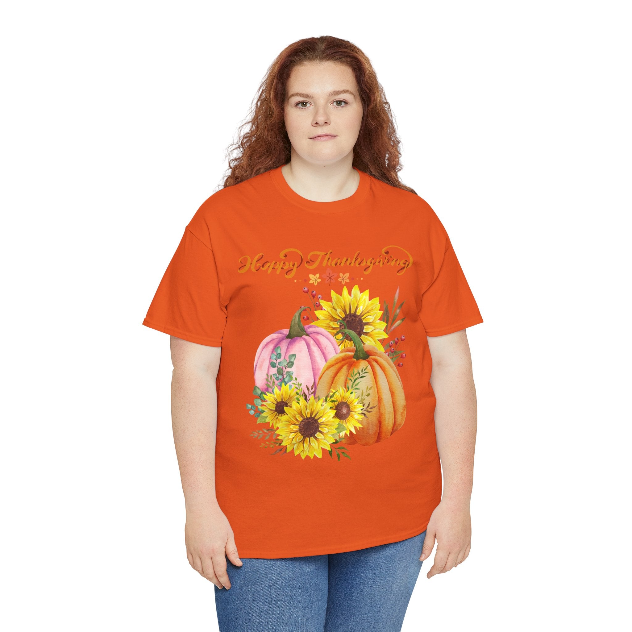 Thanksgiving T-shirts, Pumpkin Tee, Autumn Shirt, Unisex Fall Apparel, Holiday Gift, Cozy Outfit, Harvest Festival Clothing