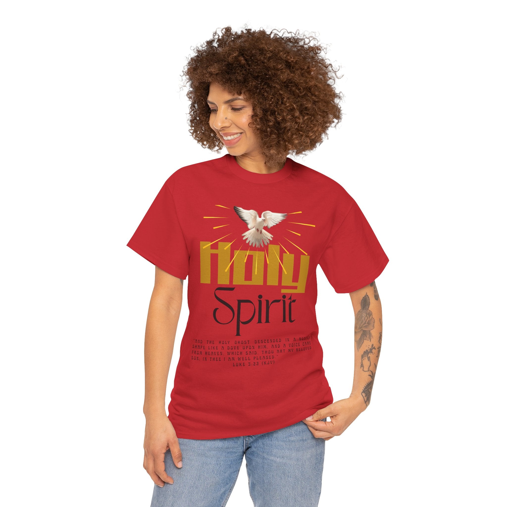 Christian T-shirts, Holy Spirit Unisex Heavy Cotton Tee, Inspirational T-Shirt for Faith Celebration, Christian Gift, Spiritual Attire, Religious Apparel