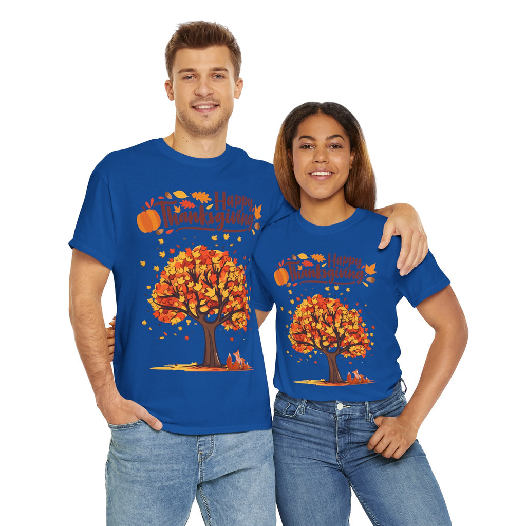 Thanksgiving Tree Tee, Autumn Shirt, Fall Apparel, Family Gathering Top, Seasonal Wear, Thanksgiving Gift